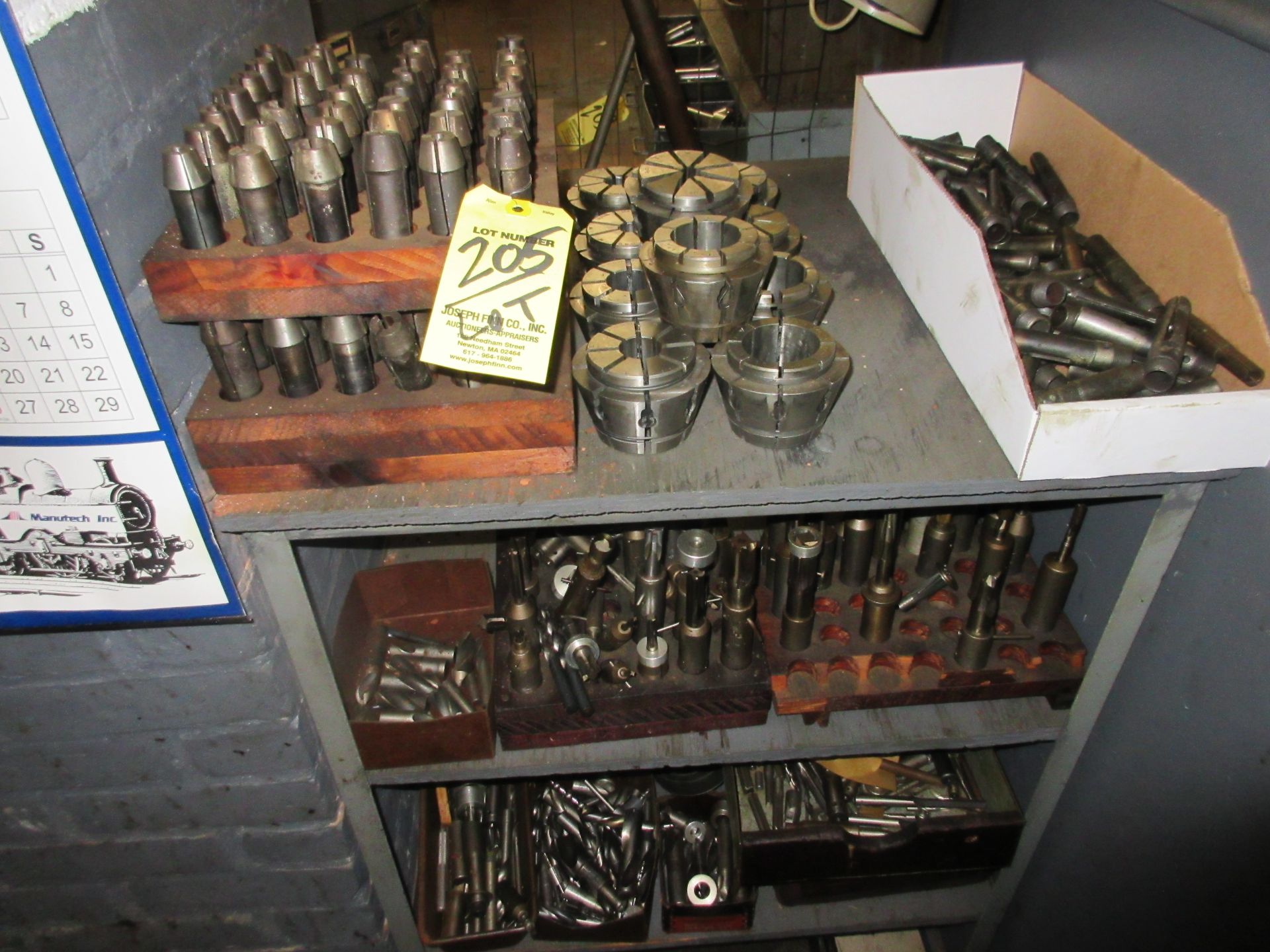 LOT Asst. Collets, Bushings, Drills, Chucks, Cutters, Tool Holders, Machine Parts, Knurling Tools in