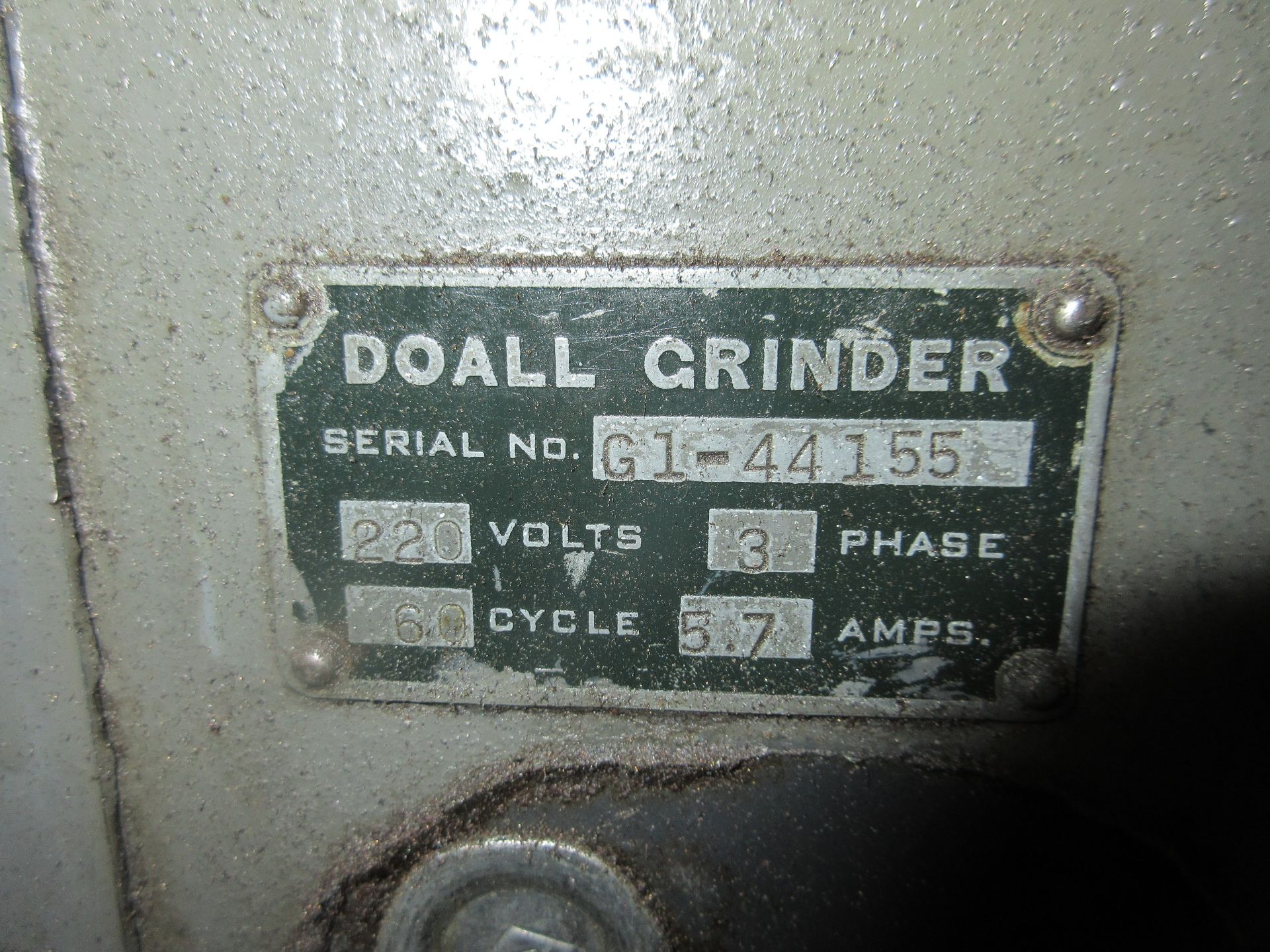 (1) DoAll G1-44155 Hand Surface Grinder, 18" Mag Chuck - Image 3 of 3