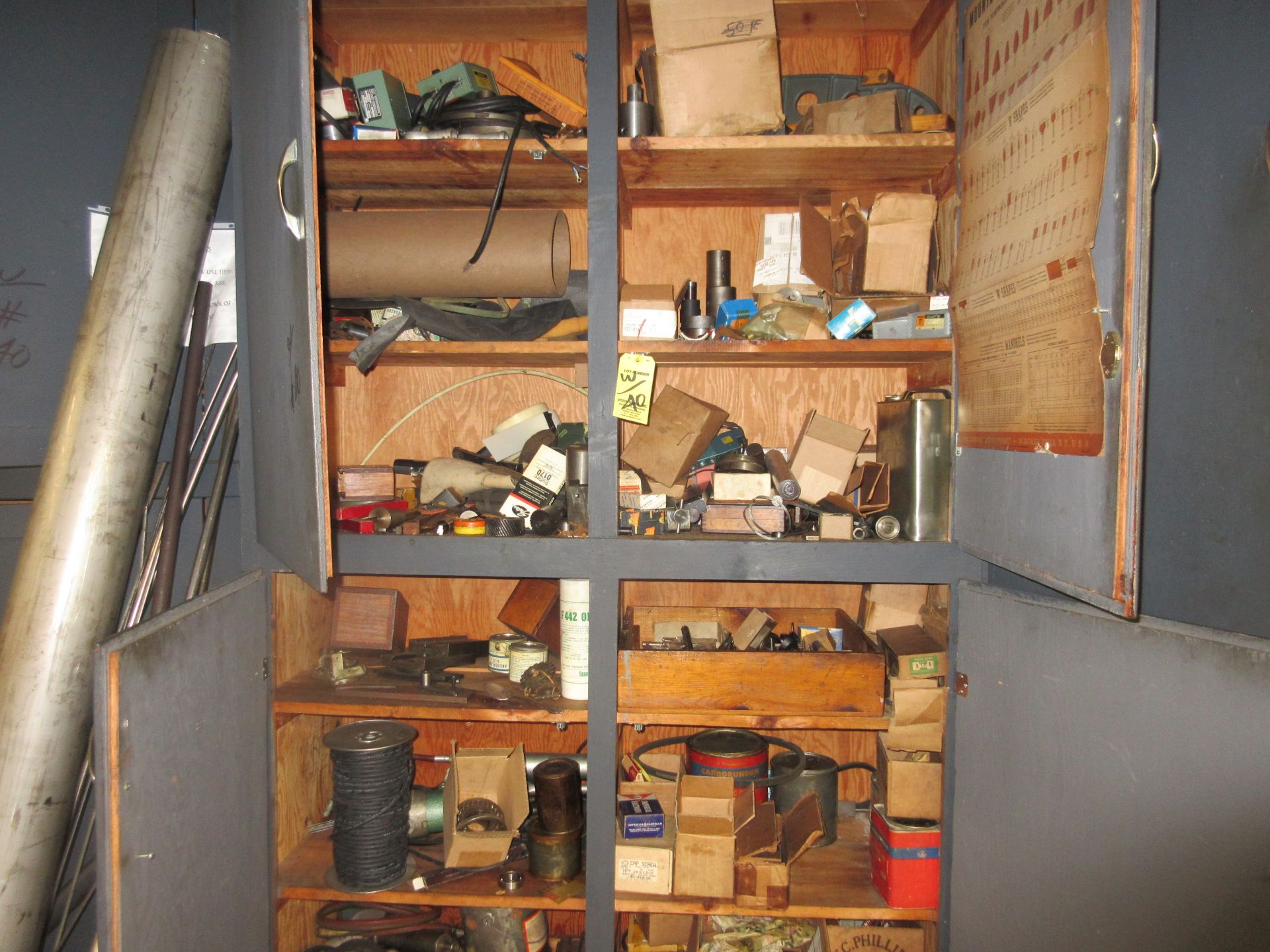 LOT Asst. Tooling & Machine Parts, Hardware Bearings, Cutters, Gears in 4 Cabinets - Image 5 of 5