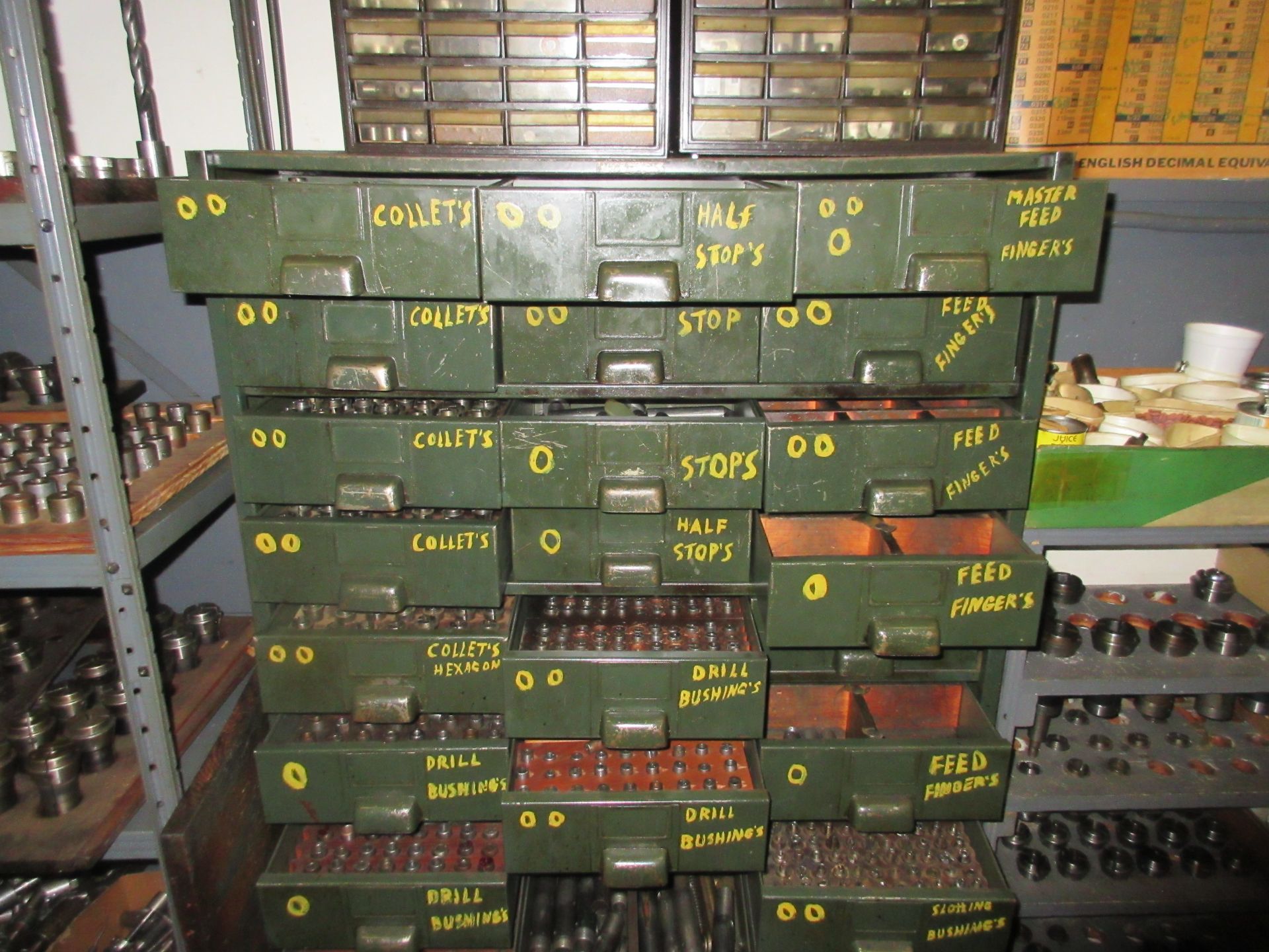 LOT Asst. Collets, Bushings, Drills, Chucks, Cutters, Tool Holders, Machine Parts, Knurling Tools in - Image 8 of 17