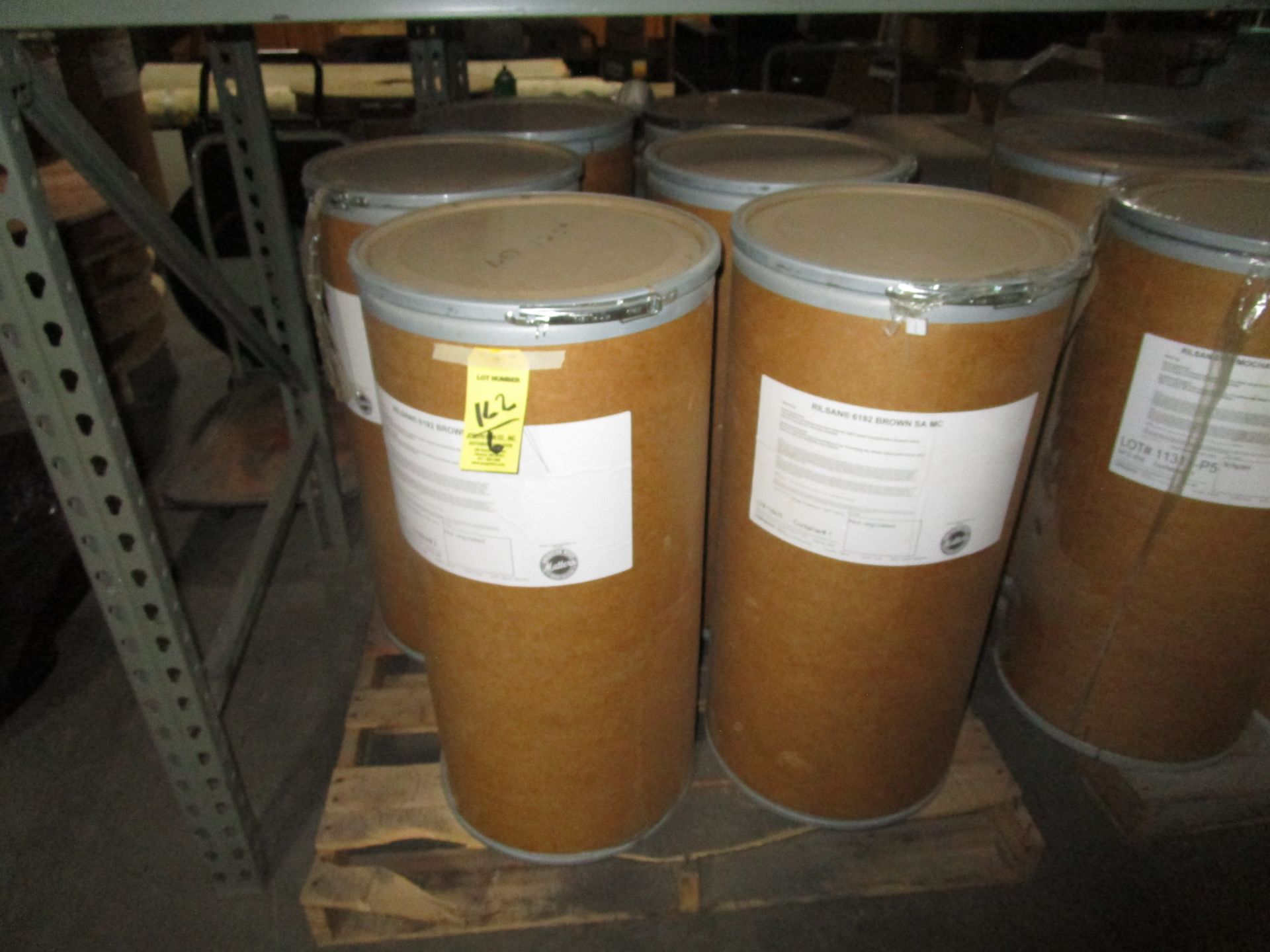 (6) Drums of Rilsan 6192 Brown SA MA, 100 Lbs. Per