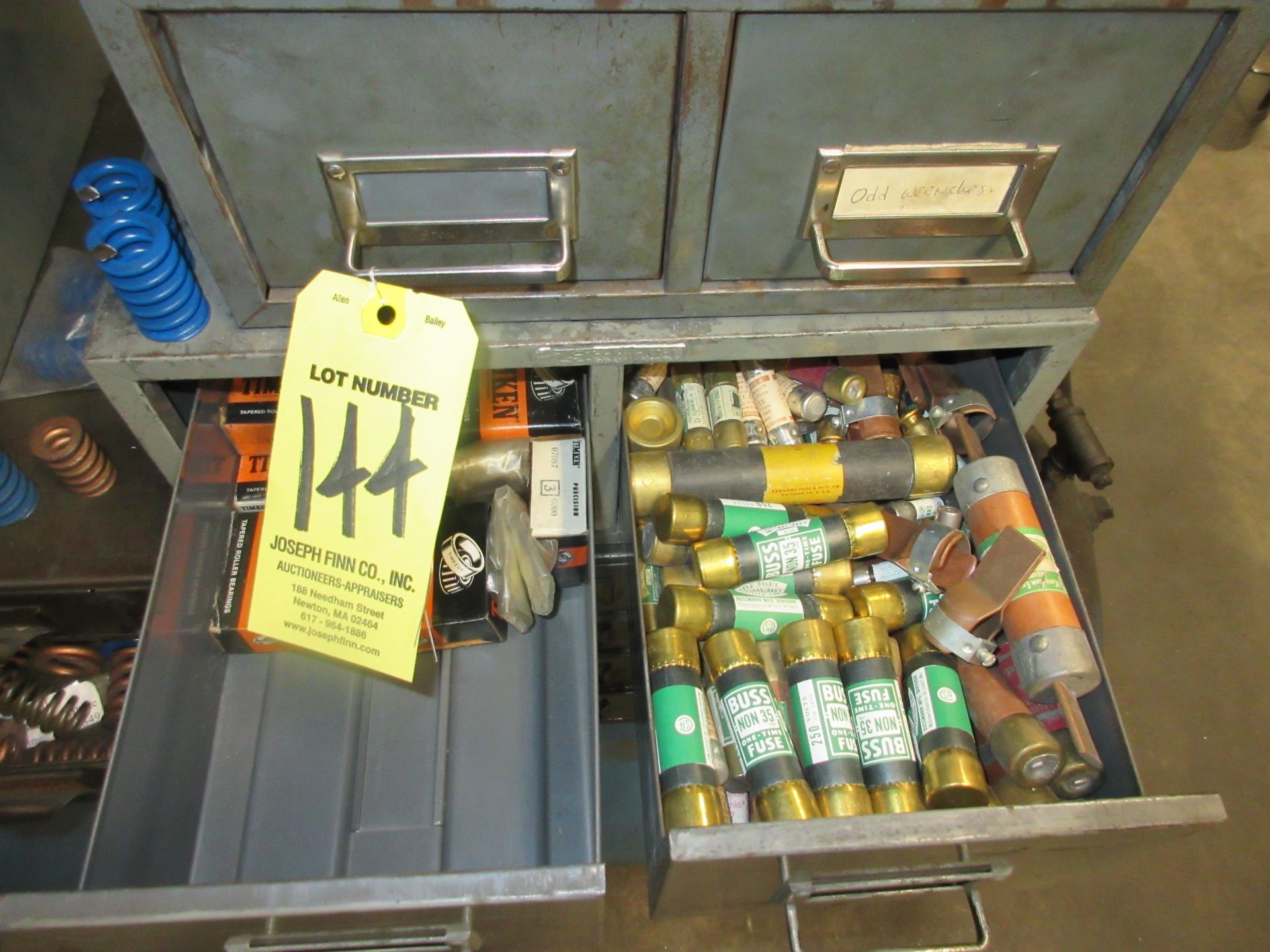 LOT Asst. Coils, Reamers, Pins, Screws, Etc. in (6) Metal Cabinets - Image 2 of 5