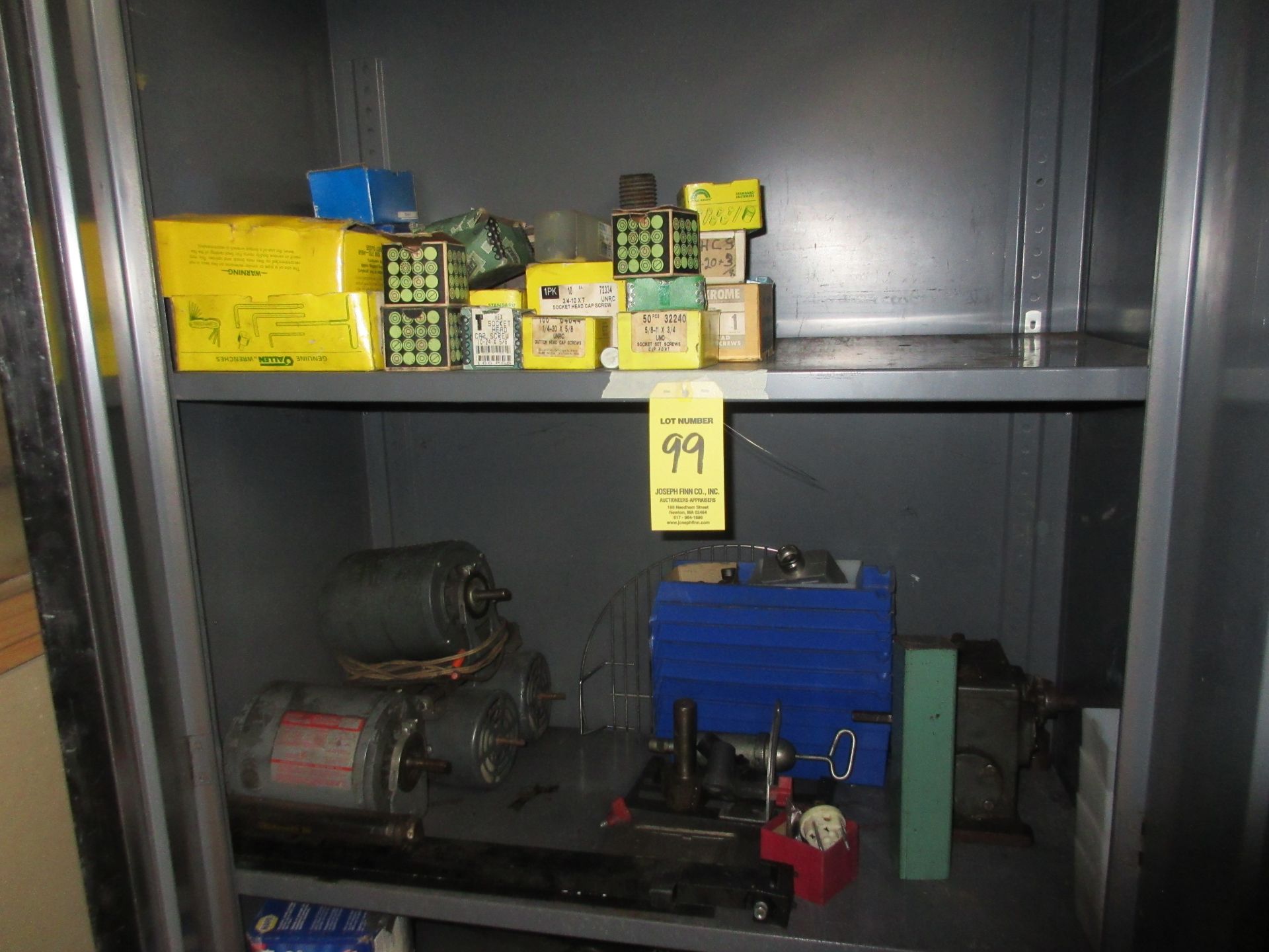 LOT Asst. Motor Drives, Grinding Wheels in (1) Cabinet - Image 4 of 4