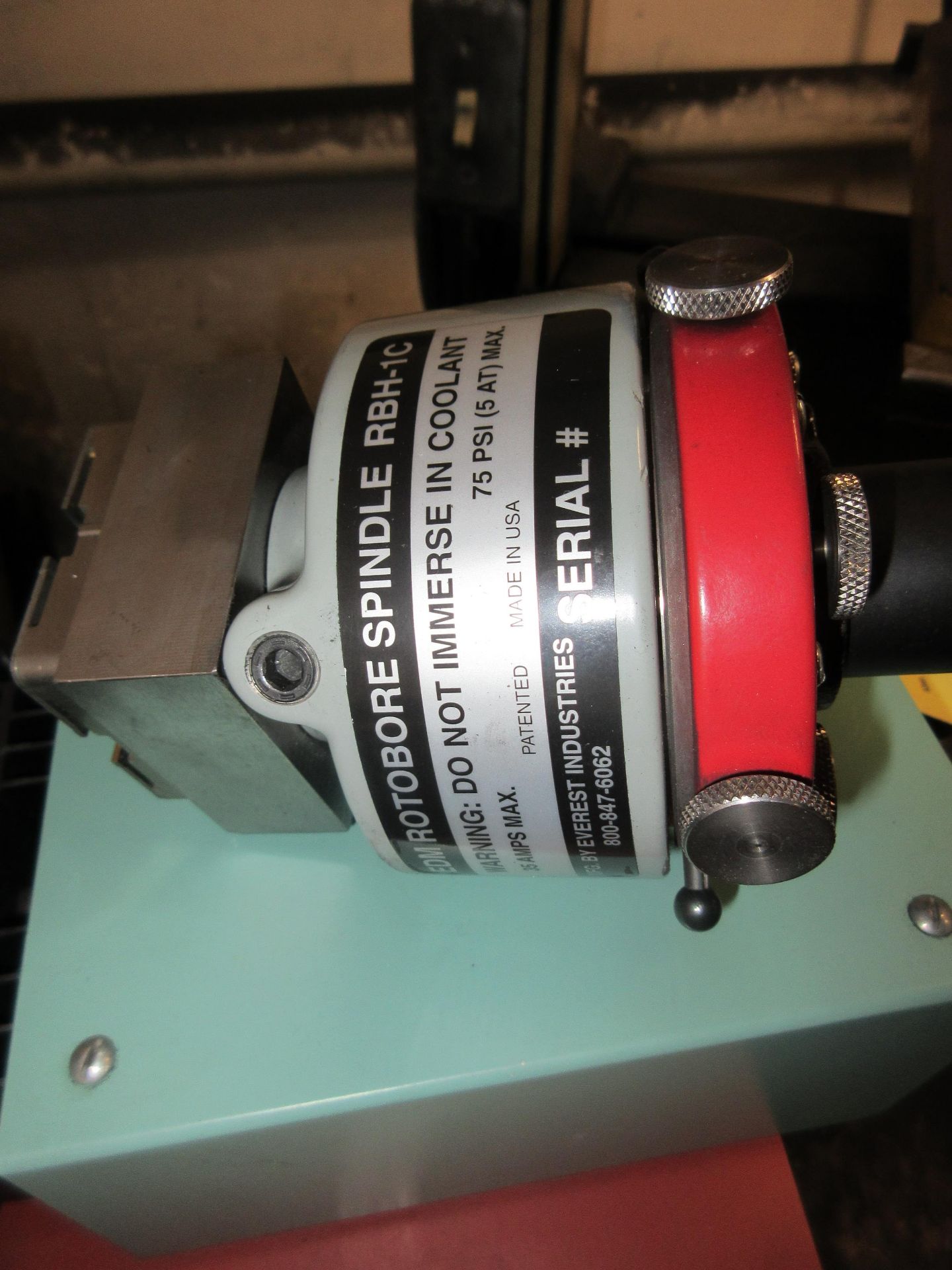 (1) EDM Rotobore Drive Unit # RBH-1C, w/ Rotobore EDM Spindle # RBH-1C, 75 P.S.I. - Image 4 of 4