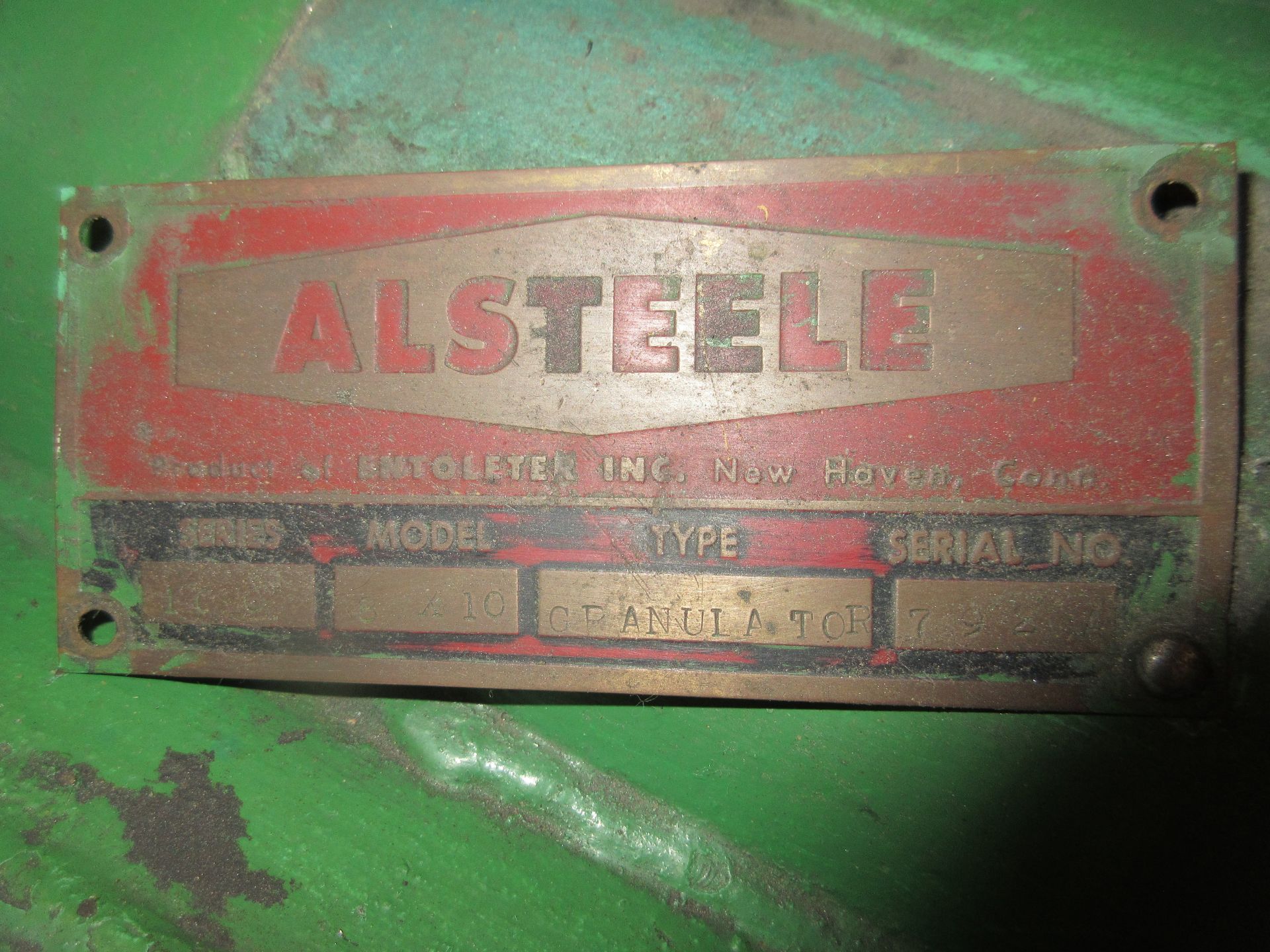 (1) Allsteel 8" x 10" Granulator s/n 7927 - Image 2 of 2