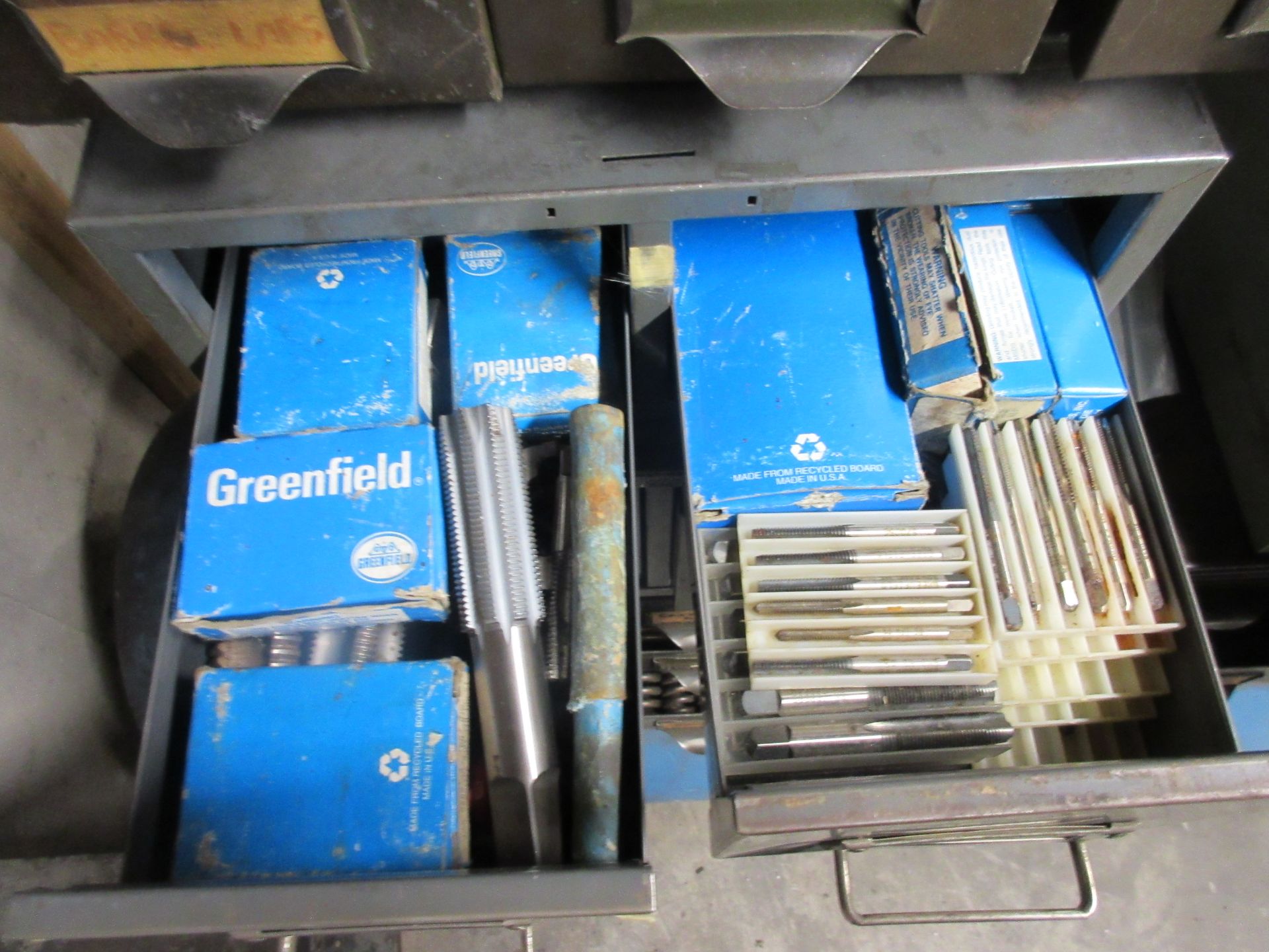 LOT Asst. Coils, Reamers, Pins, Screws, Etc. in (6) Metal Cabinets - Image 3 of 5