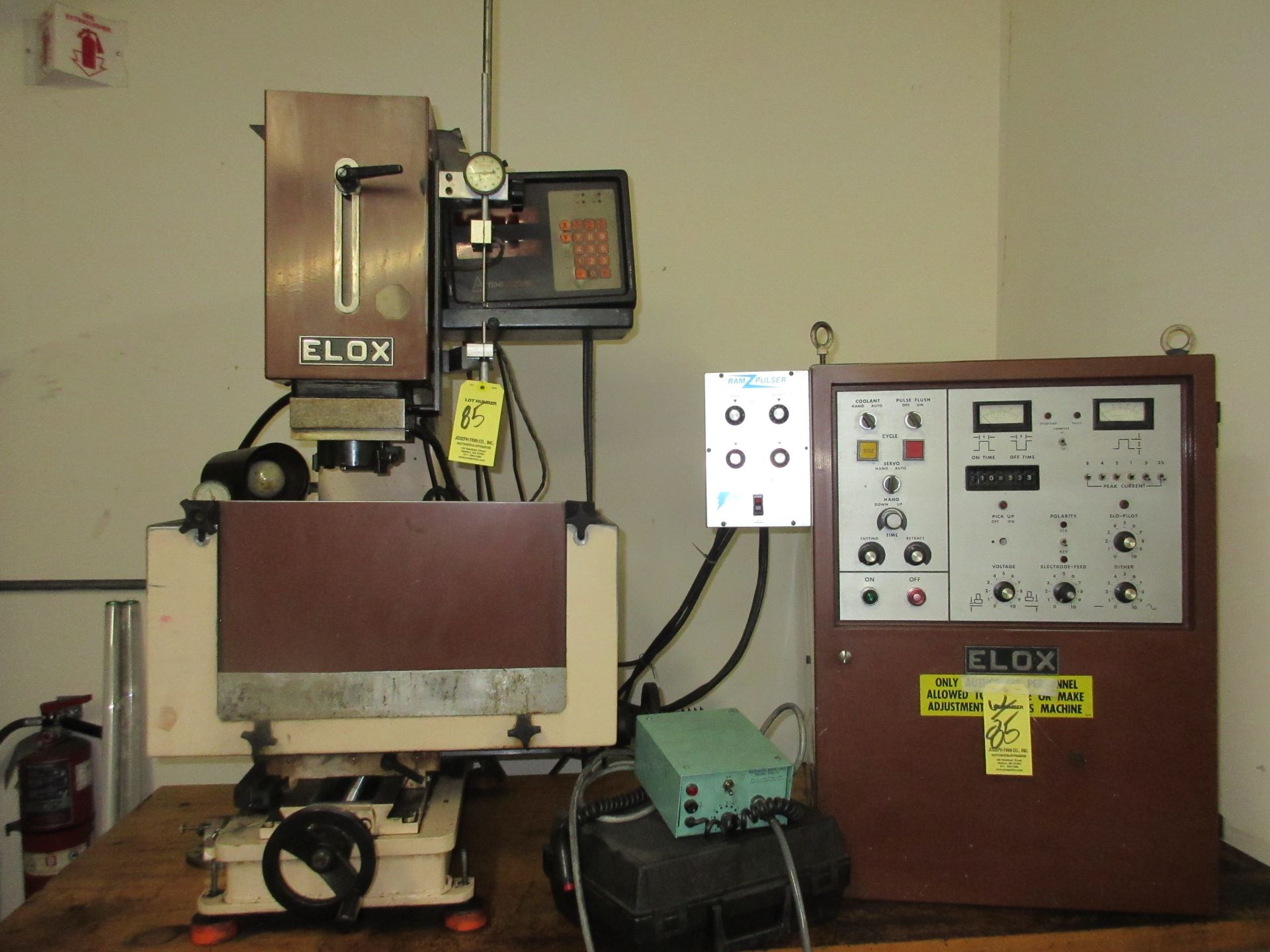 (1) Elox A25S Bench Top Electrical Discharge Machine , Anilam DRO, System 3R CNC Orbi-Cut, Ram
