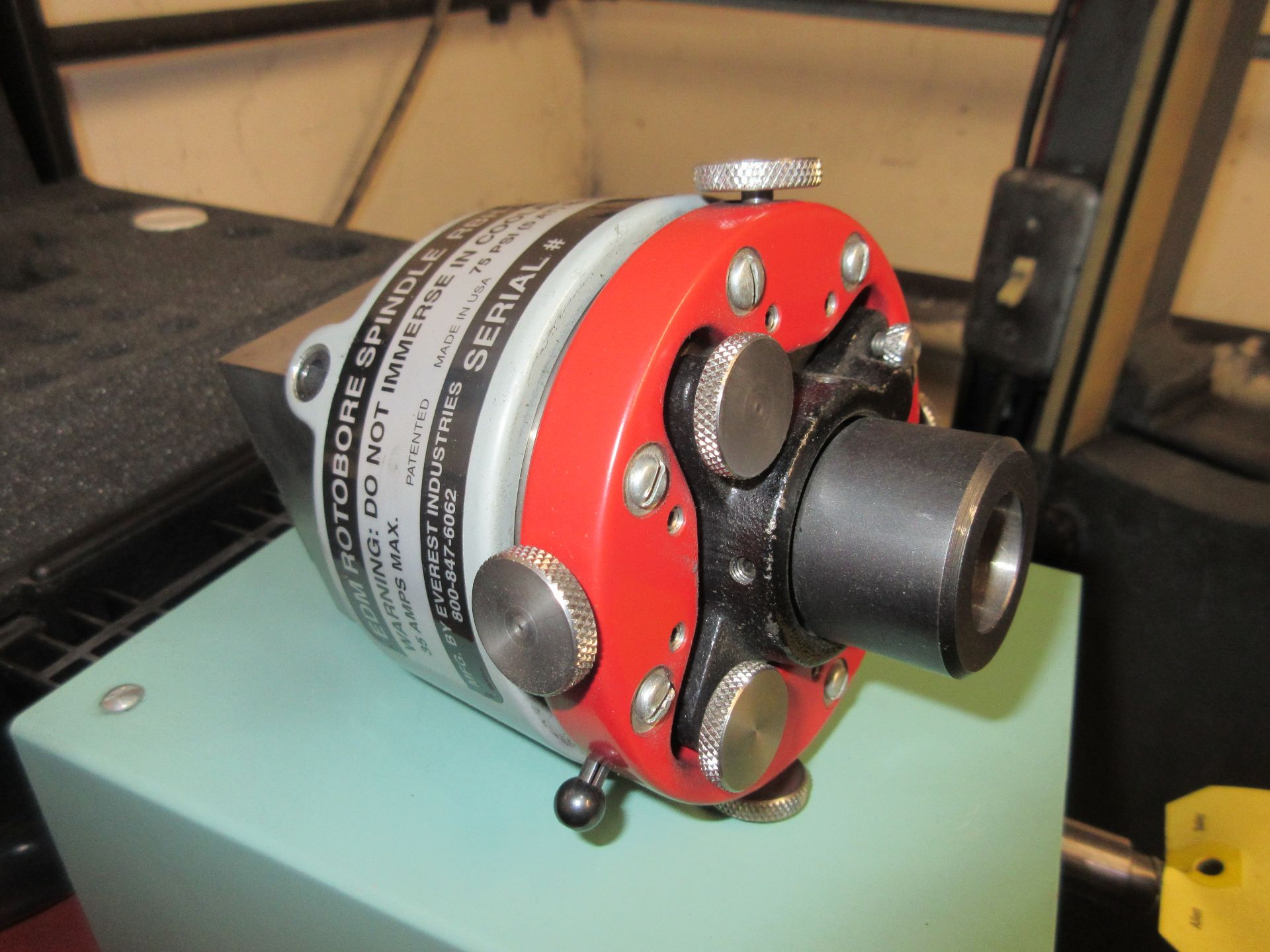 (1) EDM Rotobore Drive Unit # RBH-1C, w/ Rotobore EDM Spindle # RBH-1C, 75 P.S.I. - Image 3 of 4