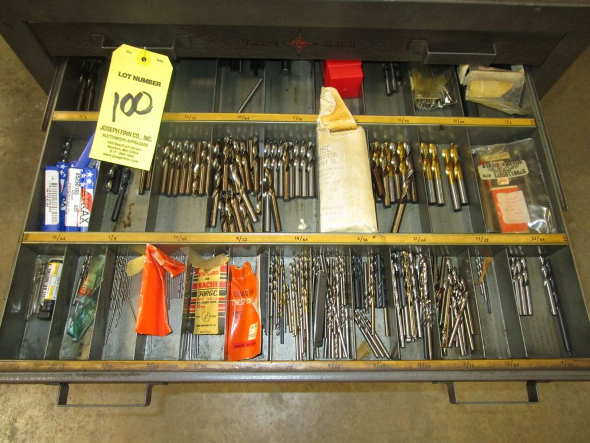 (1) Cleveland Twist Drill Cabinet w/ Drills, Reamers, Taps, Gauges - Image 3 of 7