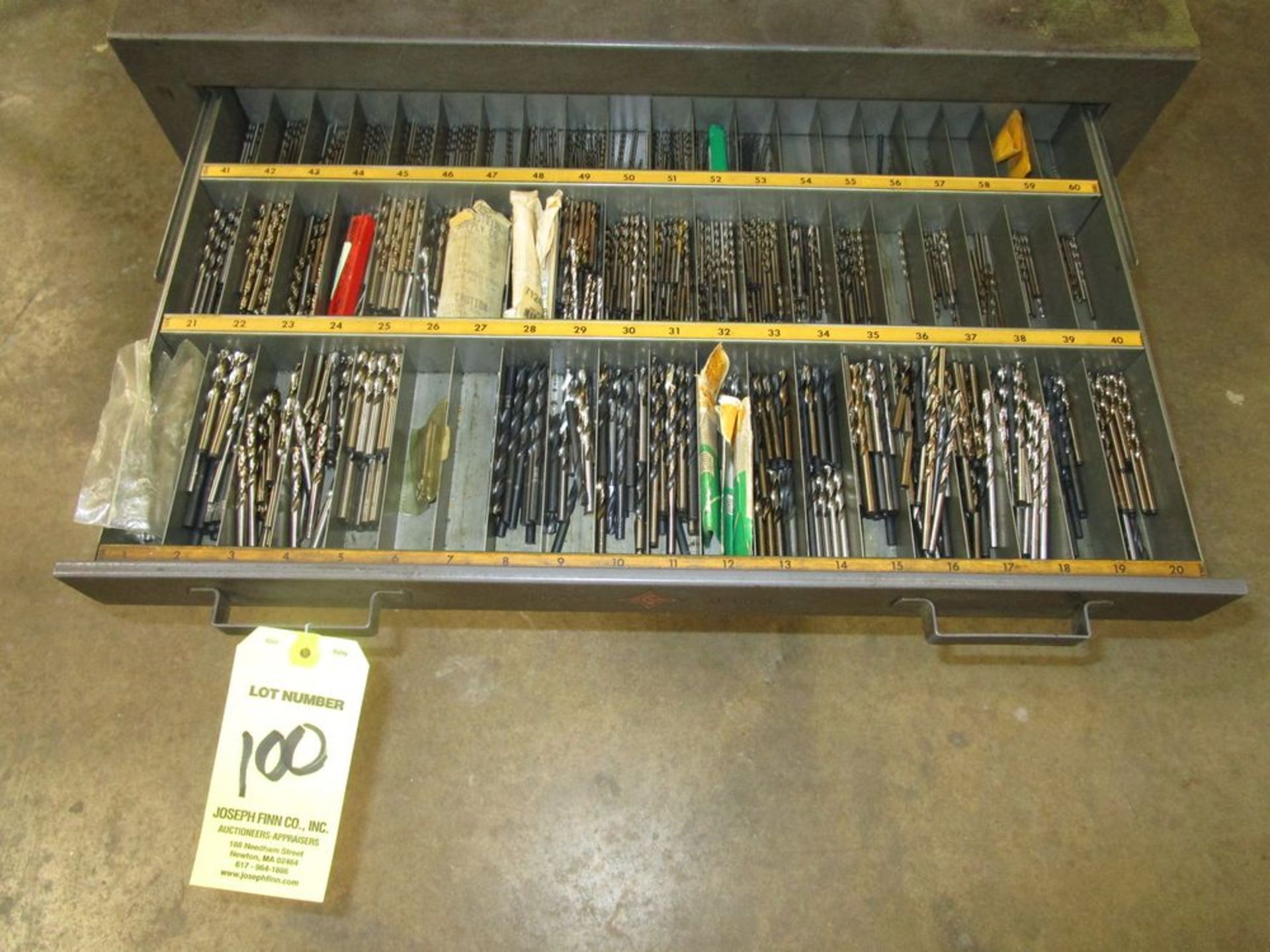 (1) Cleveland Twist Drill Cabinet w/ Drills, Reamers, Taps, Gauges - Image 2 of 7