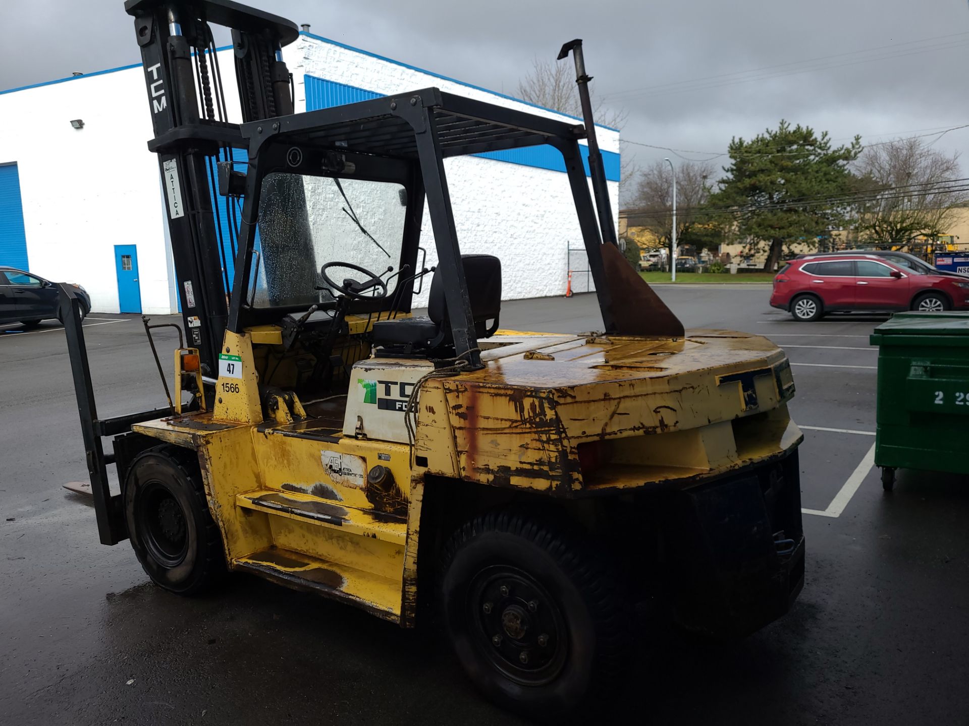 FORKLIFT - TCM MOD. FD70Z7, 15,500 LB. CAP., DIESEL, SIDE SHIFT, AIR TIRES - Image 3 of 16