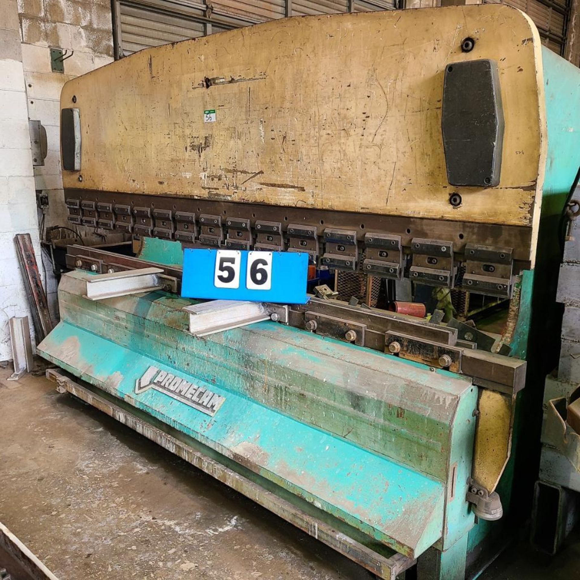 PRESS BRAKE-PROMECOM HYD., MOD. RG-103, 130 TON X 10' BED C/W DIES ON MACHINE