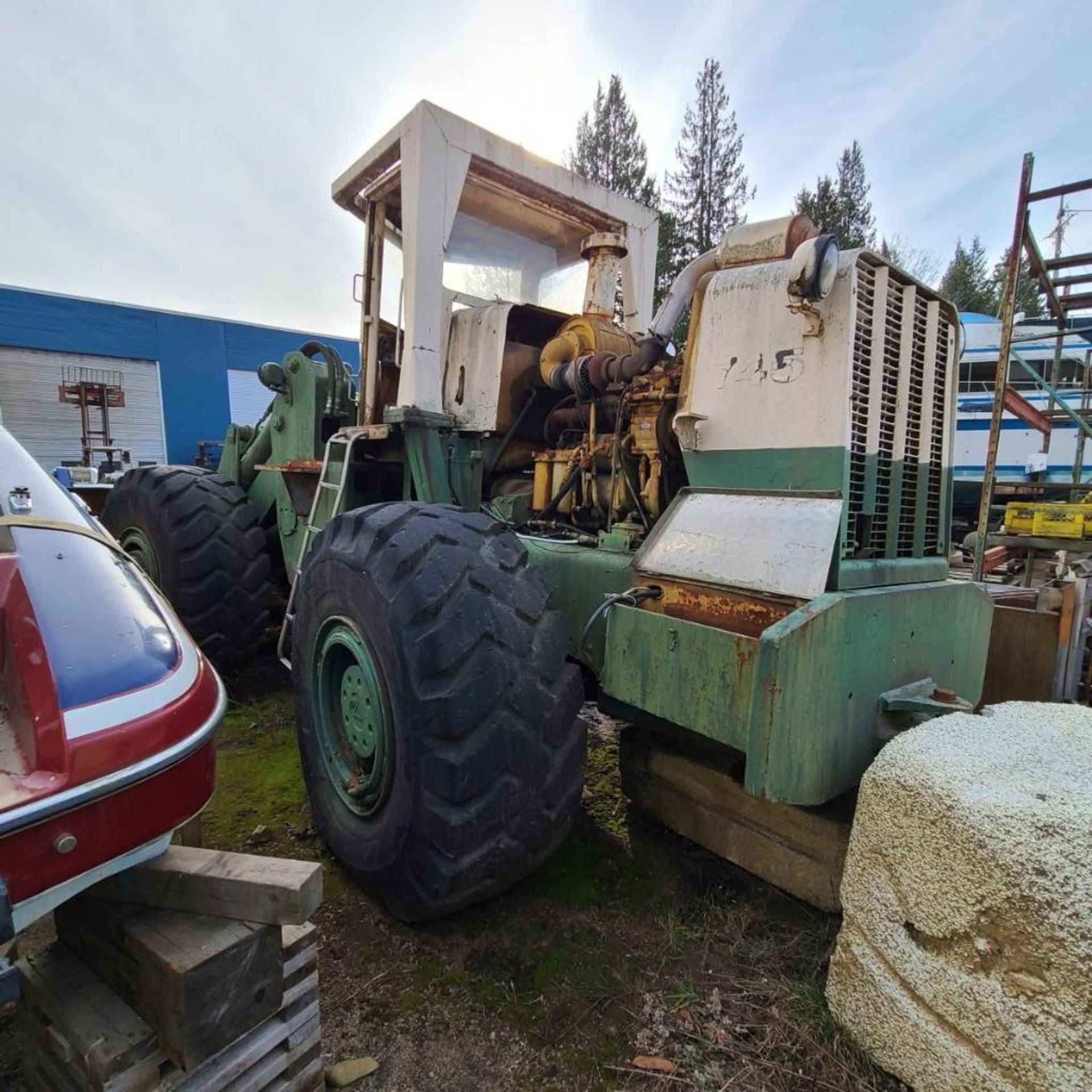 FIAT ALLIS 745 WHEEL LOADER W/CAT MOTOR & BUCKET - Image 4 of 4