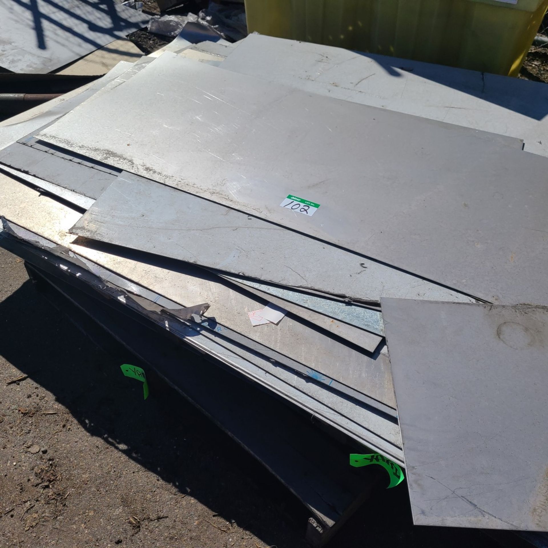 PALLET OF MISC. STAINLESS SHEET, 16GA & 14GA MOSTLY 304 # 4 W/PVC - Image 2 of 2