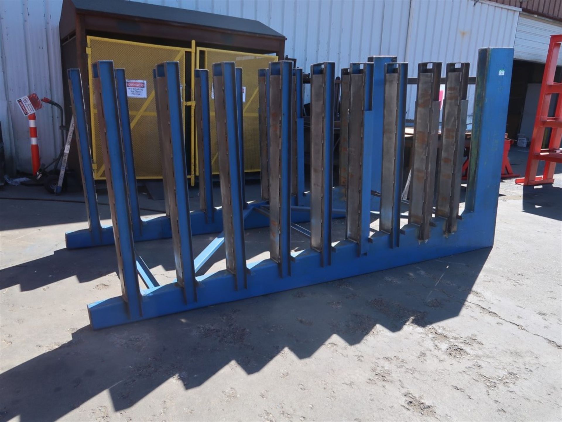 10 TIER STEEL STORAGE MATERIAL RACK, 2 UPRIGHT FRAMES - Image 2 of 3