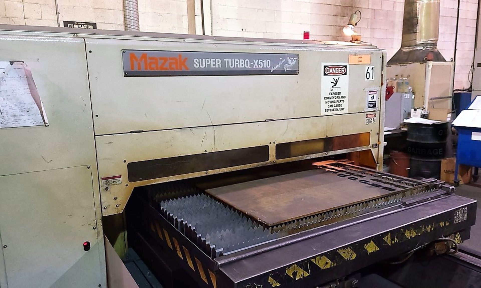 LASER CUTTER – 2008 MAZAK SUPER TURBO X510 CHAMPION, CO? LASER MOD YB-L130A 8M 1300W, 3050 MM X 1525 - Image 5 of 14