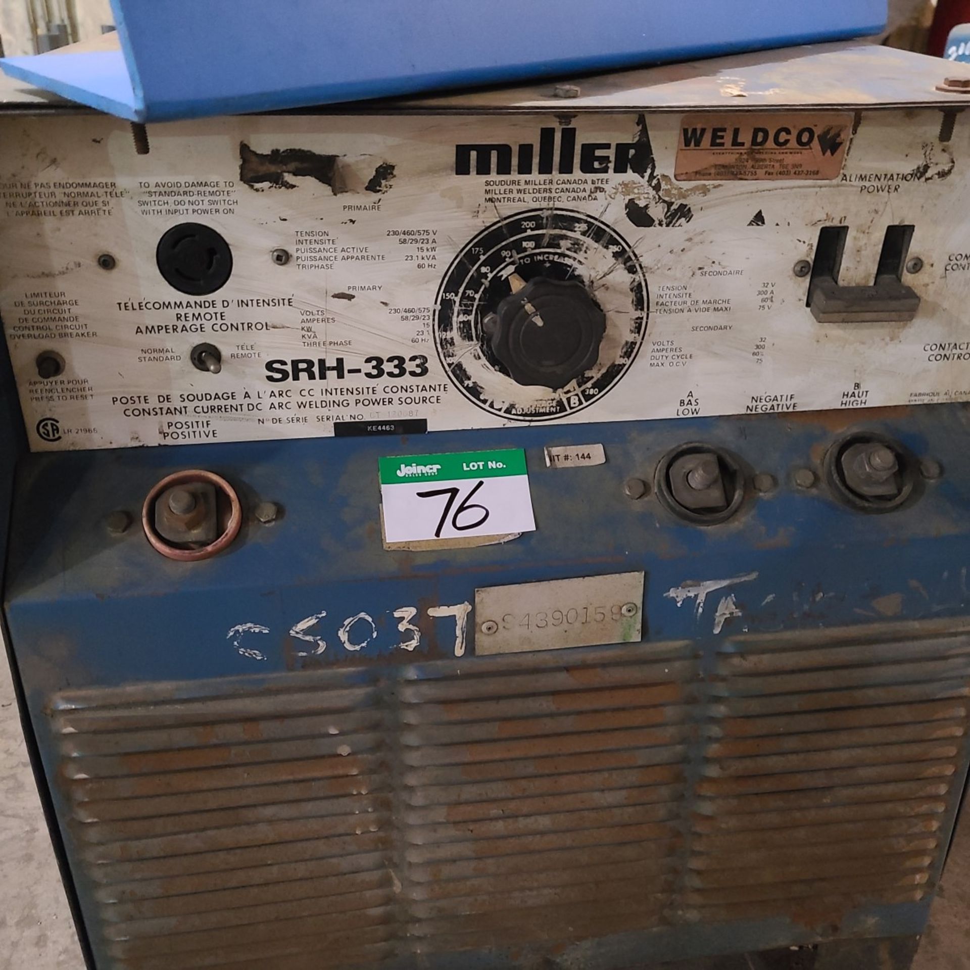 MILLER SRH-333 WELDER - Image 2 of 2