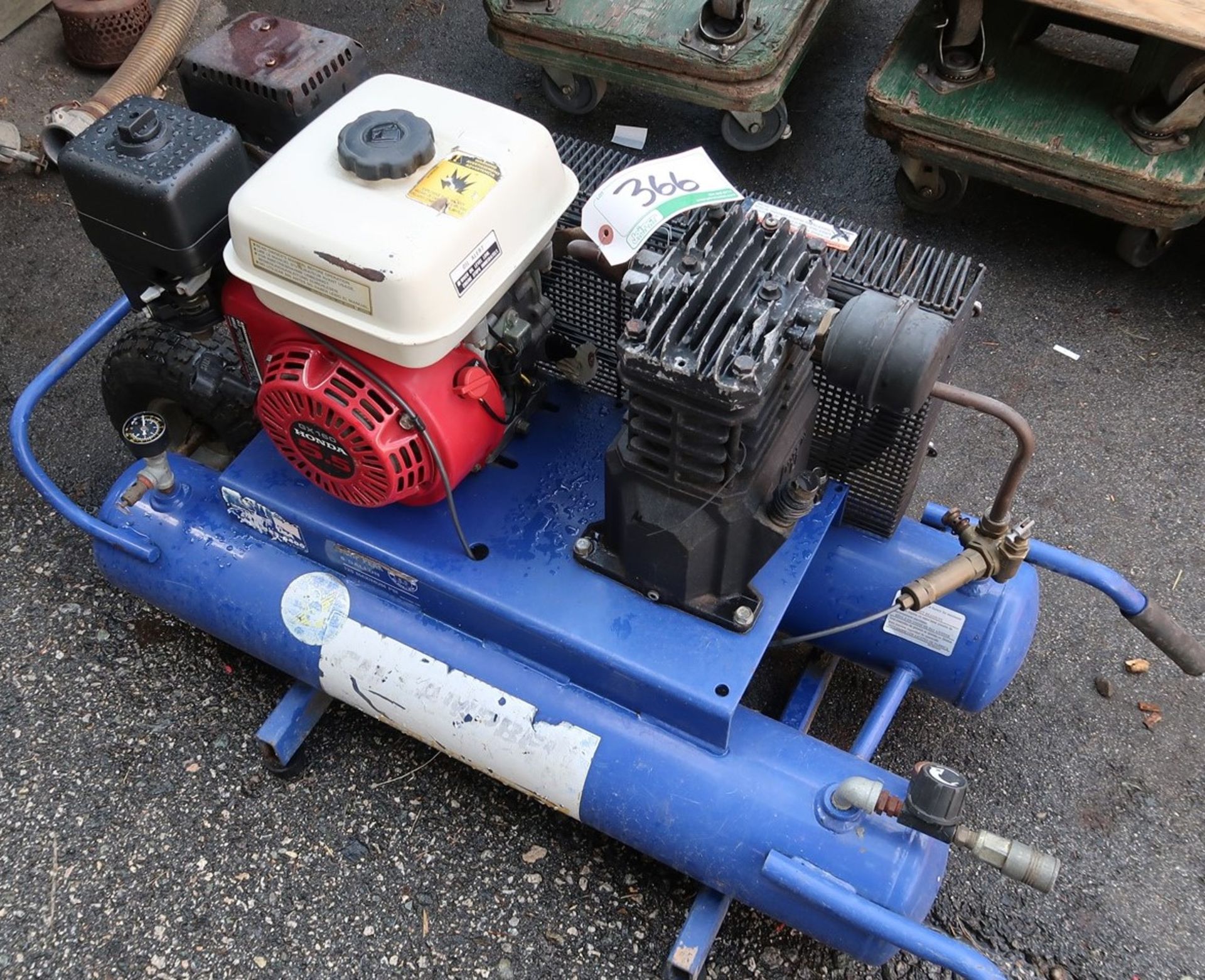 CAMPBELL PORTABLE AIR COMPRESSOR W/HONDA GX160 5.5HP ENGINE