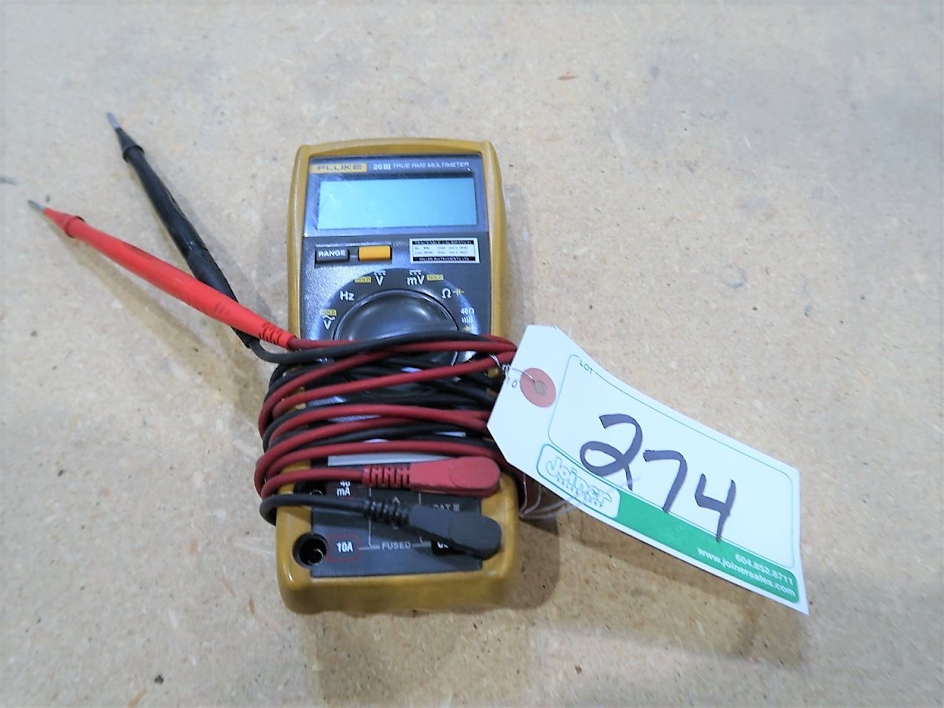 FLUKE 26 III MULTIMETER TESTER