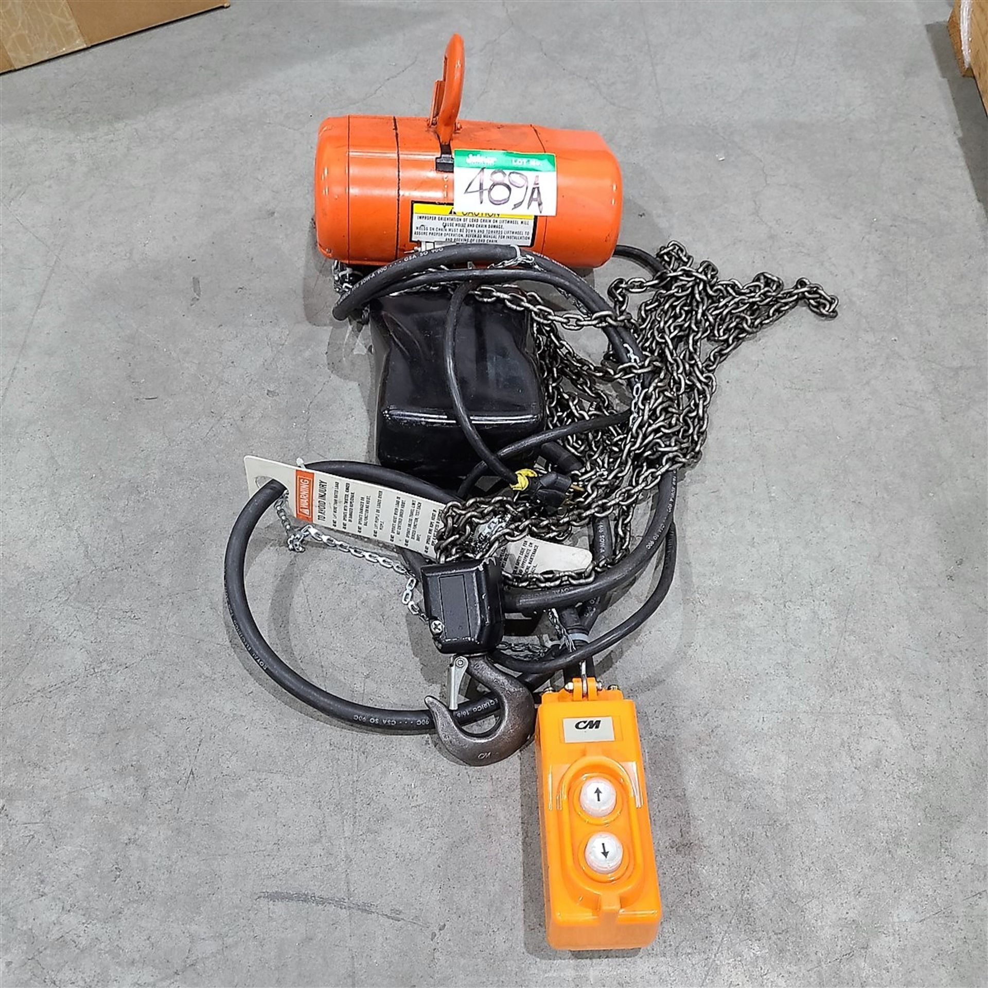 CM SHOP STAR ELEC. HOIST - 600 LB. CAP., 115V/1PH