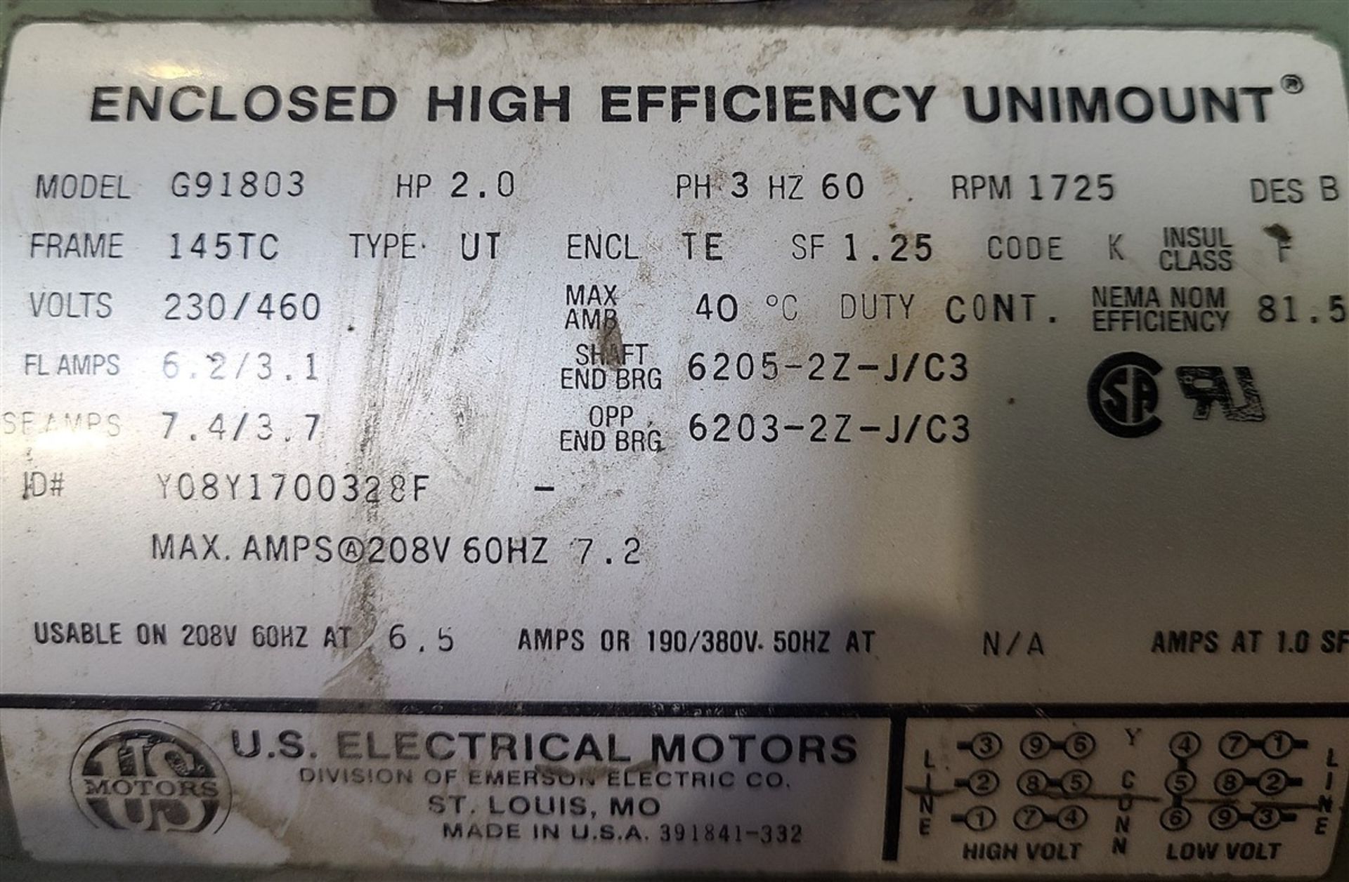 HYD-MECH MOD. S-20 HORIZ. BANDSAW, 230/460/3PH, S/N 20995480 - Image 5 of 5