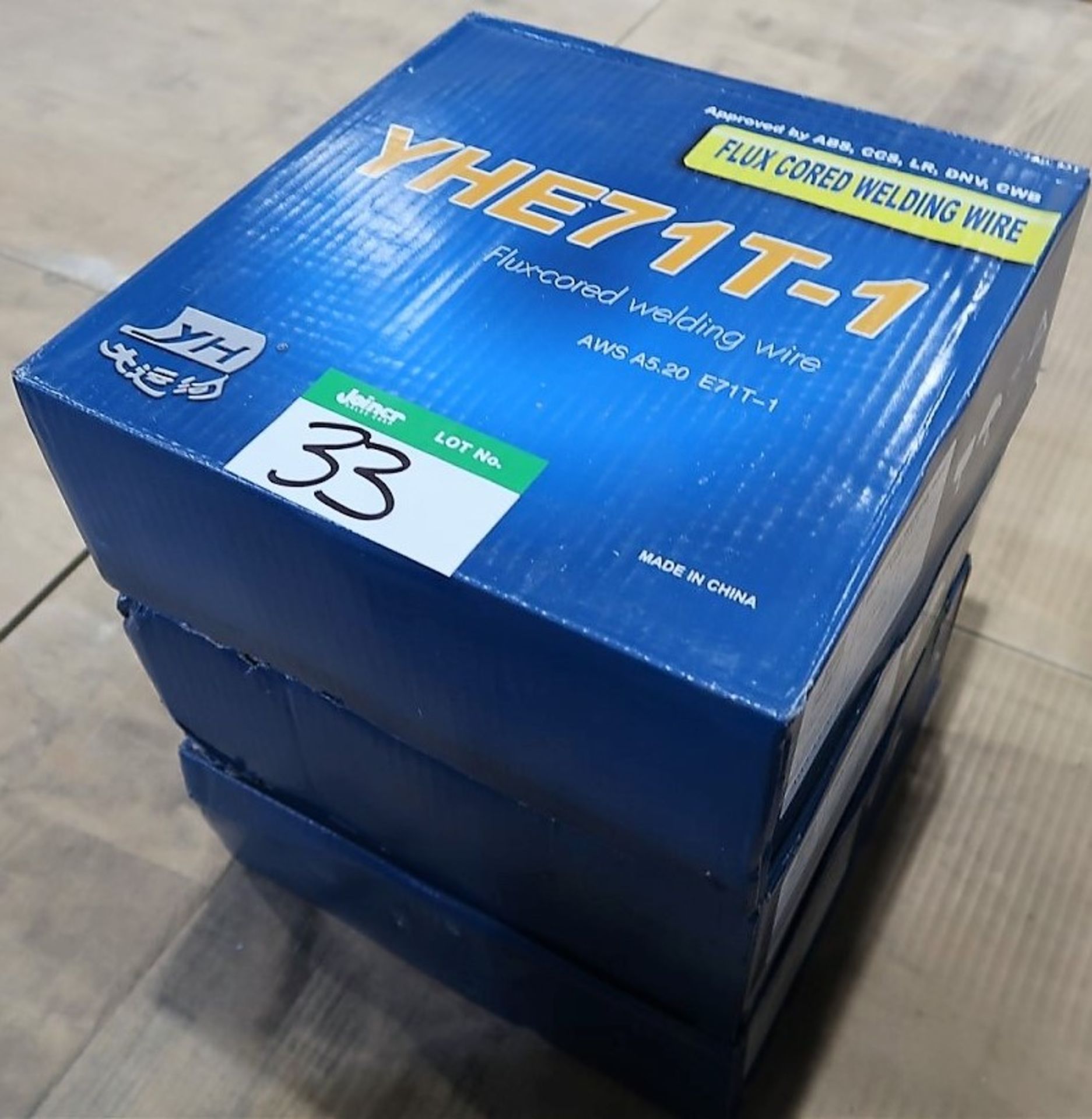 3 BOXES YHE71T-1 FLUX-CORED WELDING WIRE-15 KG./BOX