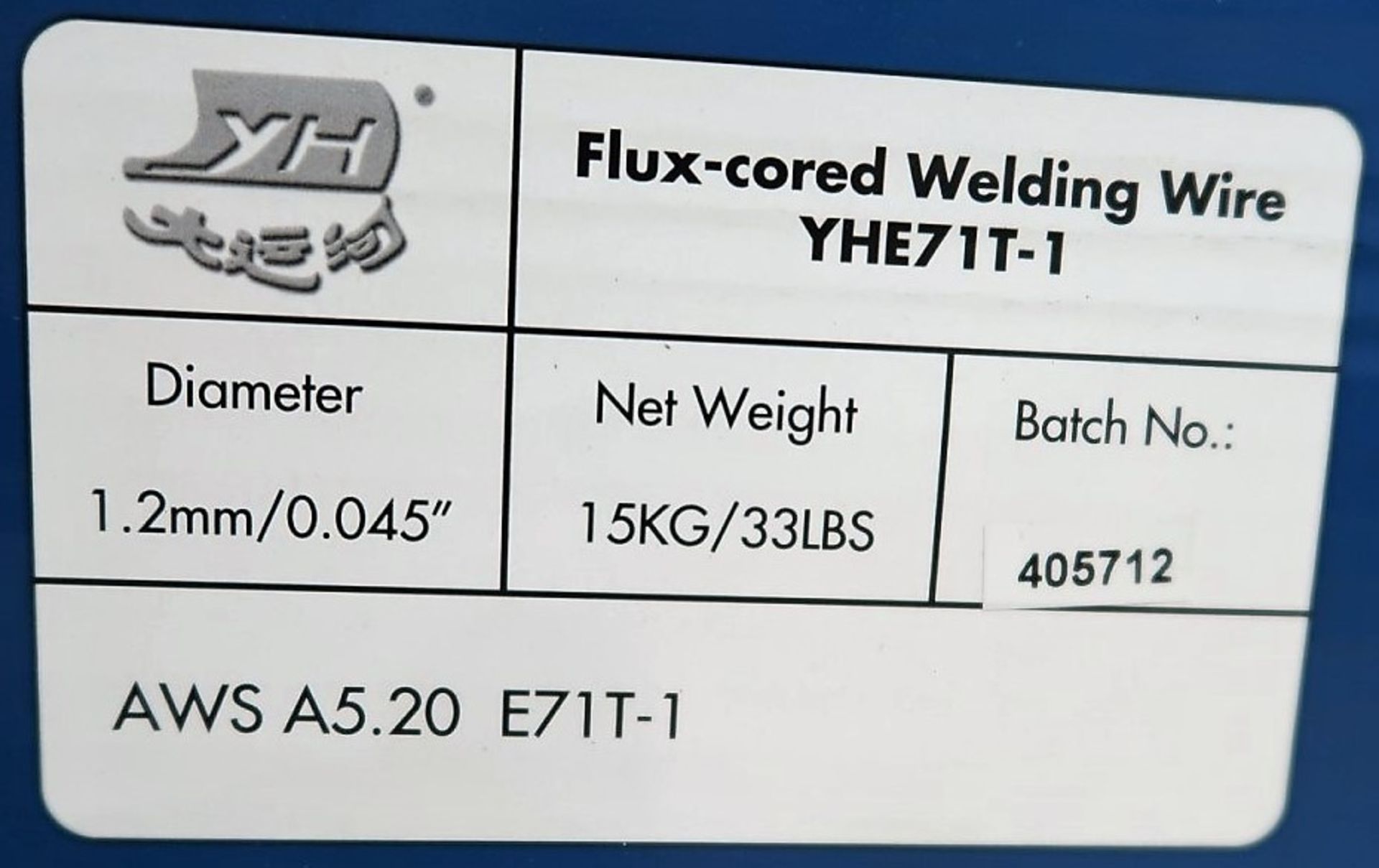 3 BOXES YHE71T-1 FLUX-CORED WELDING WIRE-15 KG./BOX - Image 2 of 2