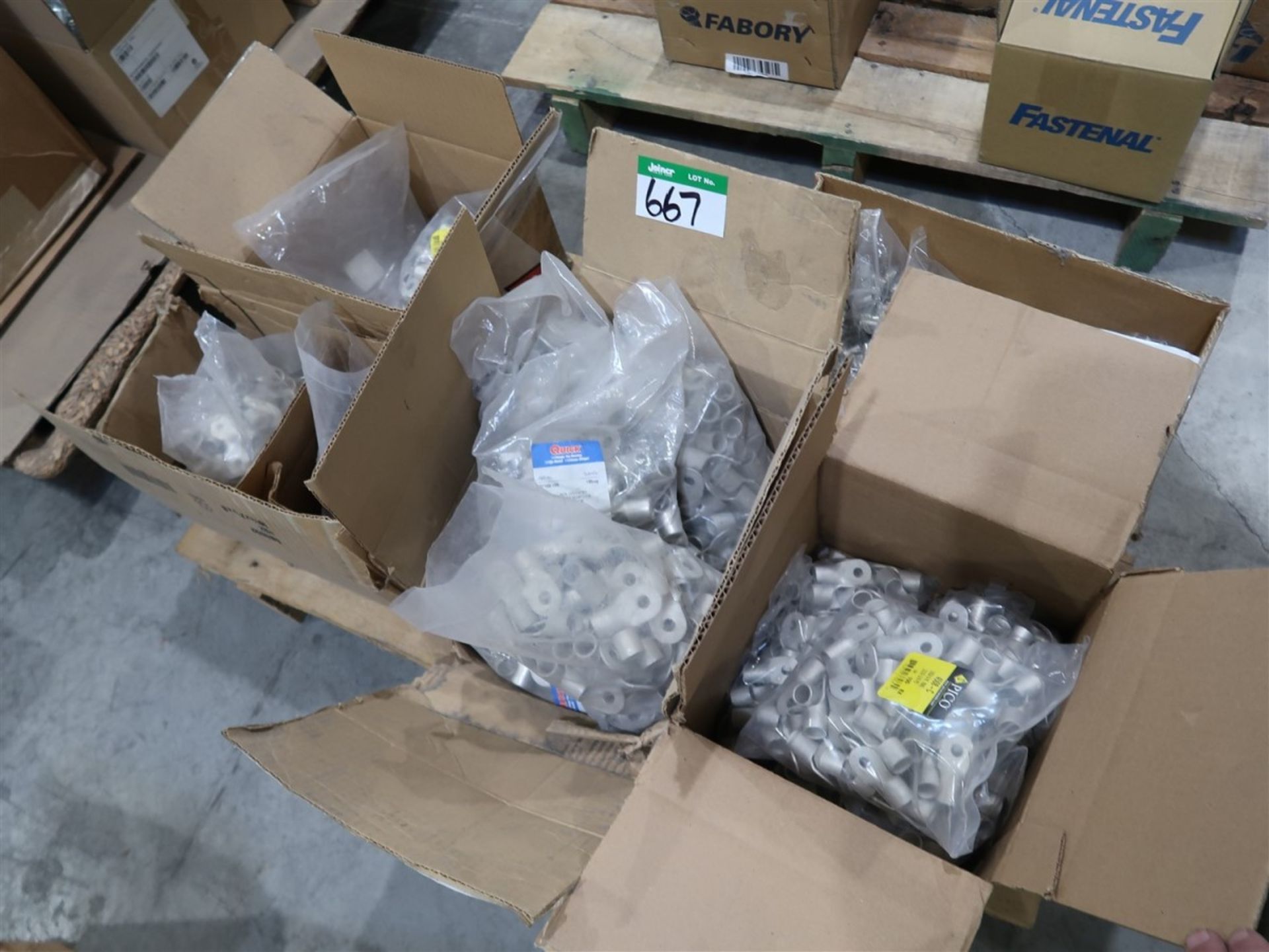 PALLET OF ASSORTED TUBULAR LUG RING CONNECTORS