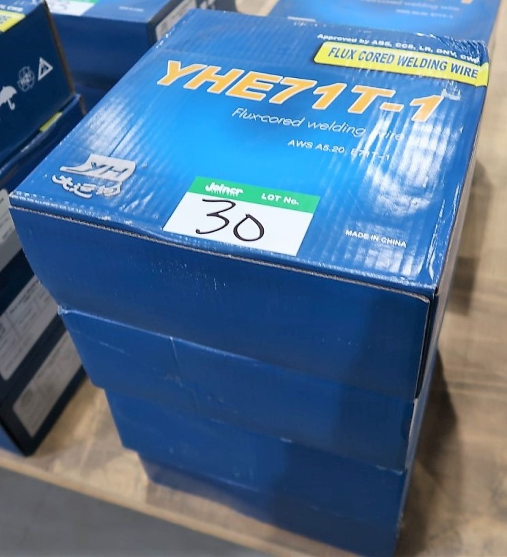 4 BOXES YHE71T-1 FLUX-CORED WELDING WIRE-15 KG./BOX