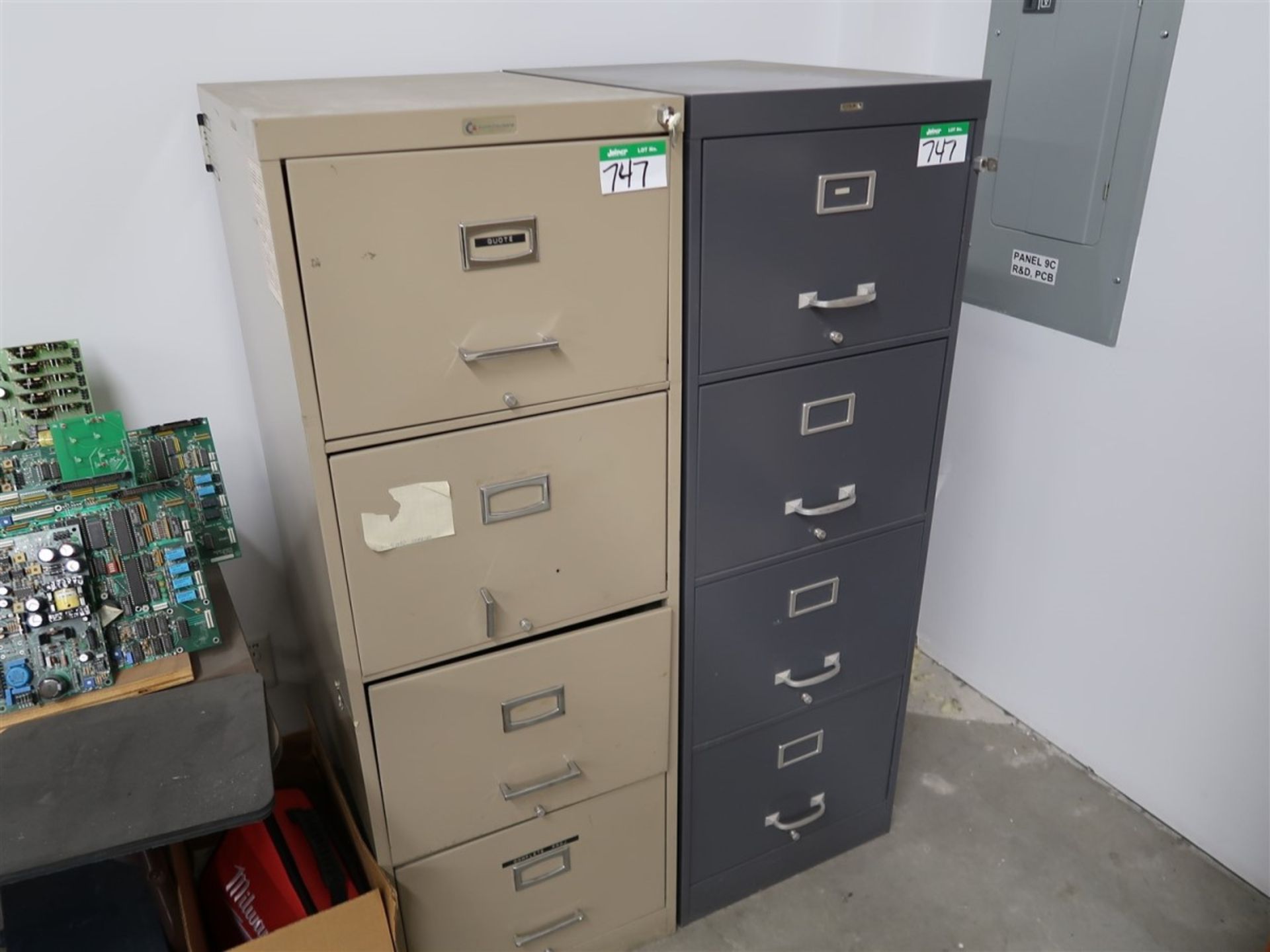 2 - LEGAL 4 DRAWER UPRIGHT FILE CABINETS
