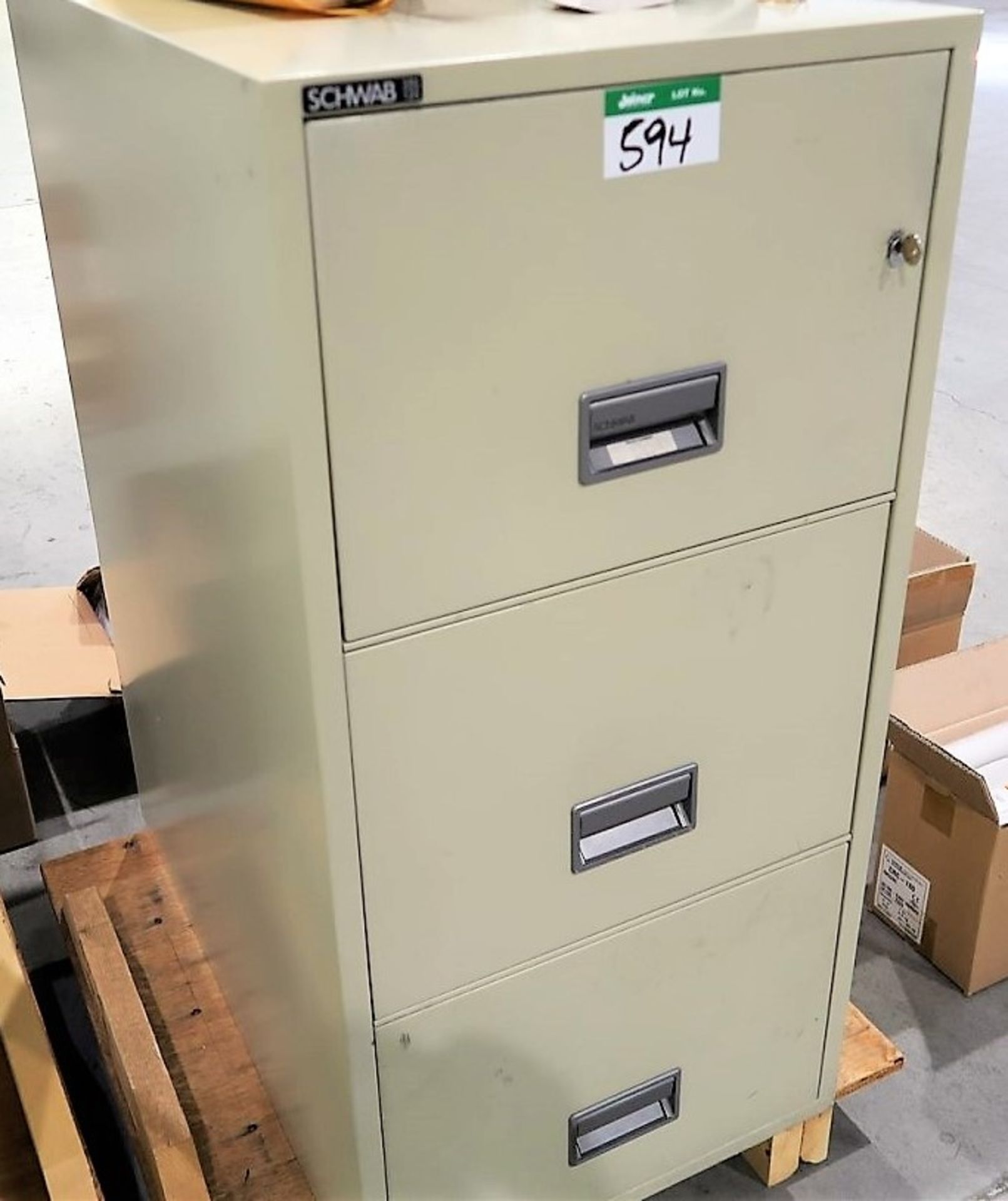 3 DRAWER LEGAL SIZE FIRE PROOF FILE CABINET