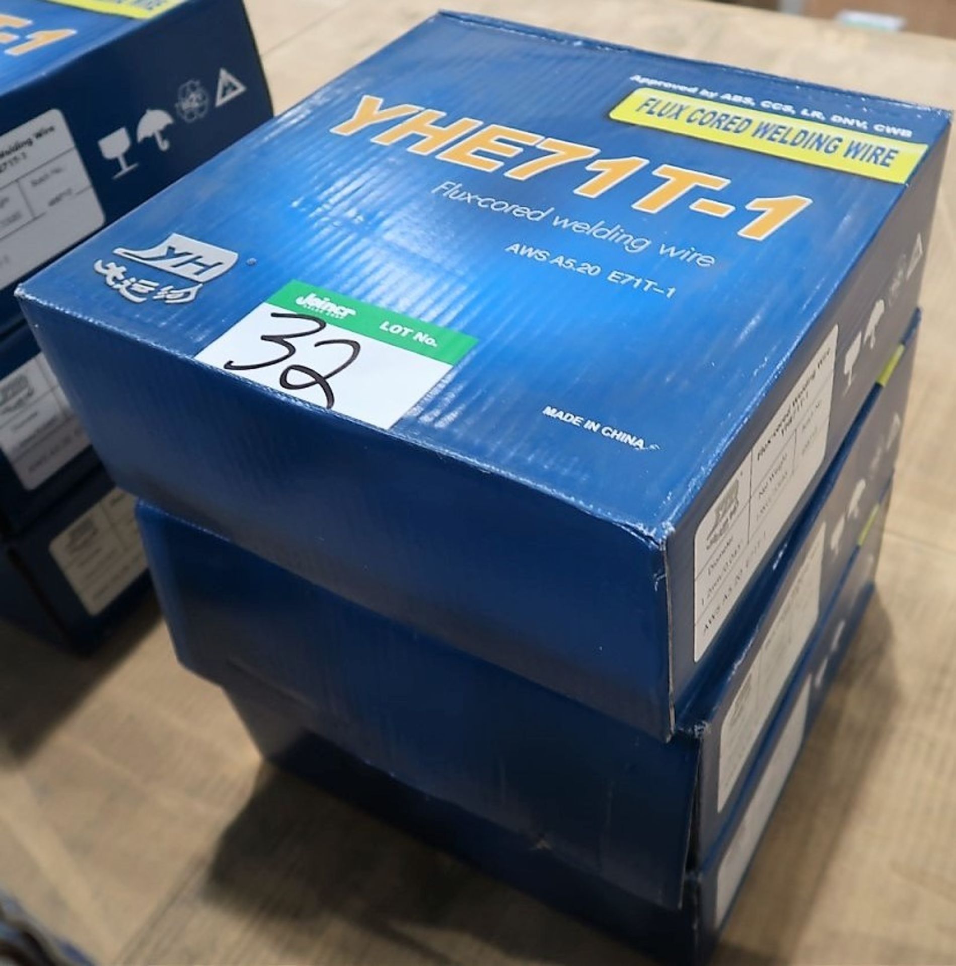 3 BOXES YHE71T-1 FLUX-CORED WELDING WIRE-15 KG./BOX