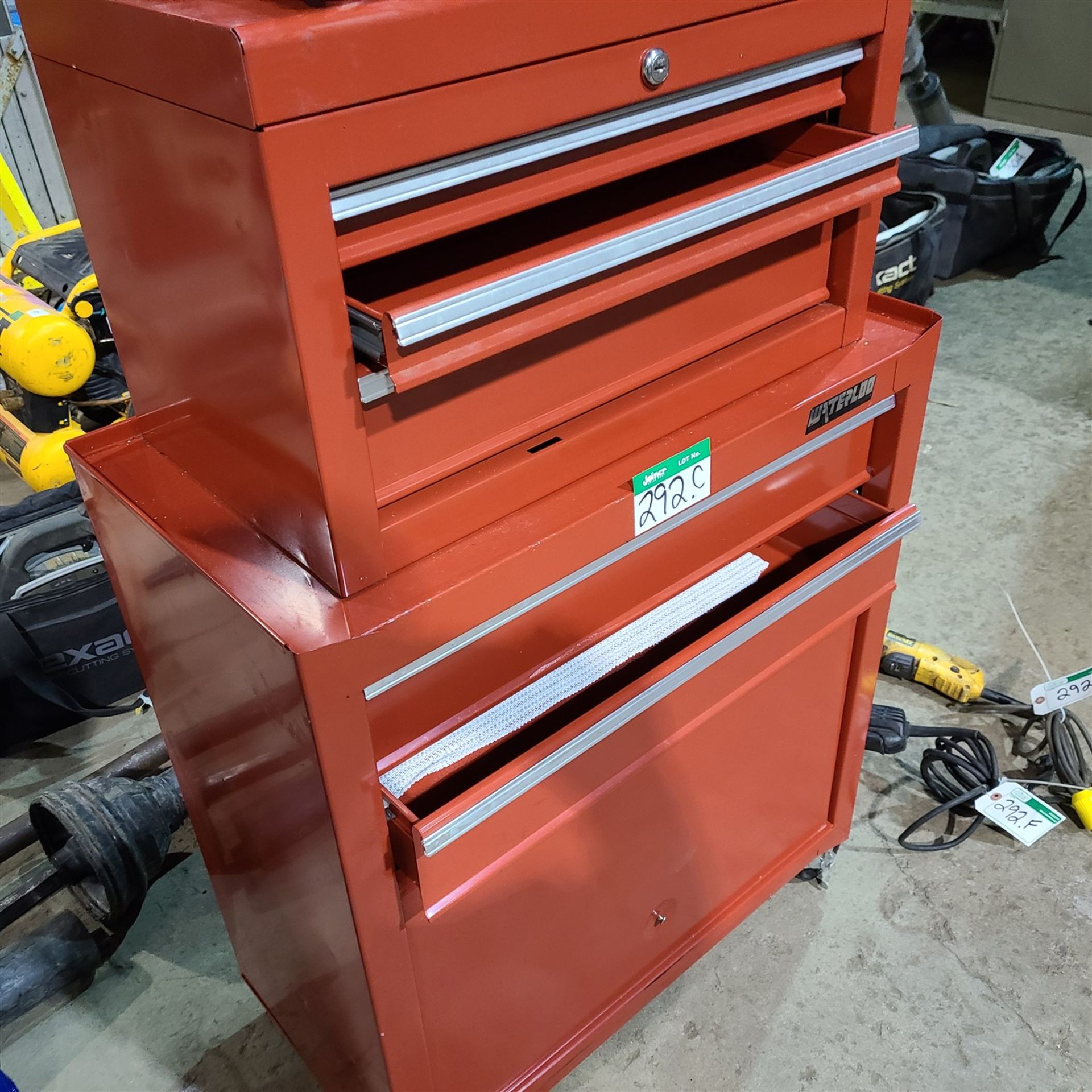 RED WATERLOO 2 TIER TOOL BOX