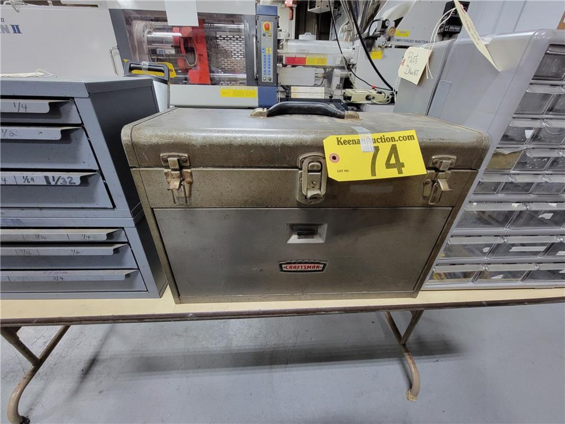 LOT: SMALL PARTS CABINETS, CRAFTSMAN MACHINIST TOOL BOX, END MILL CABINETS - Image 2 of 6