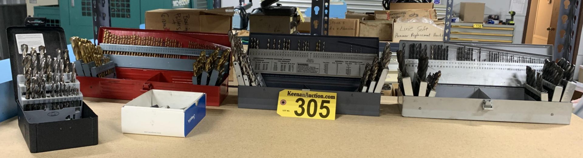 LOT: 4-DRILL SETS & BOX OF ASSORTED