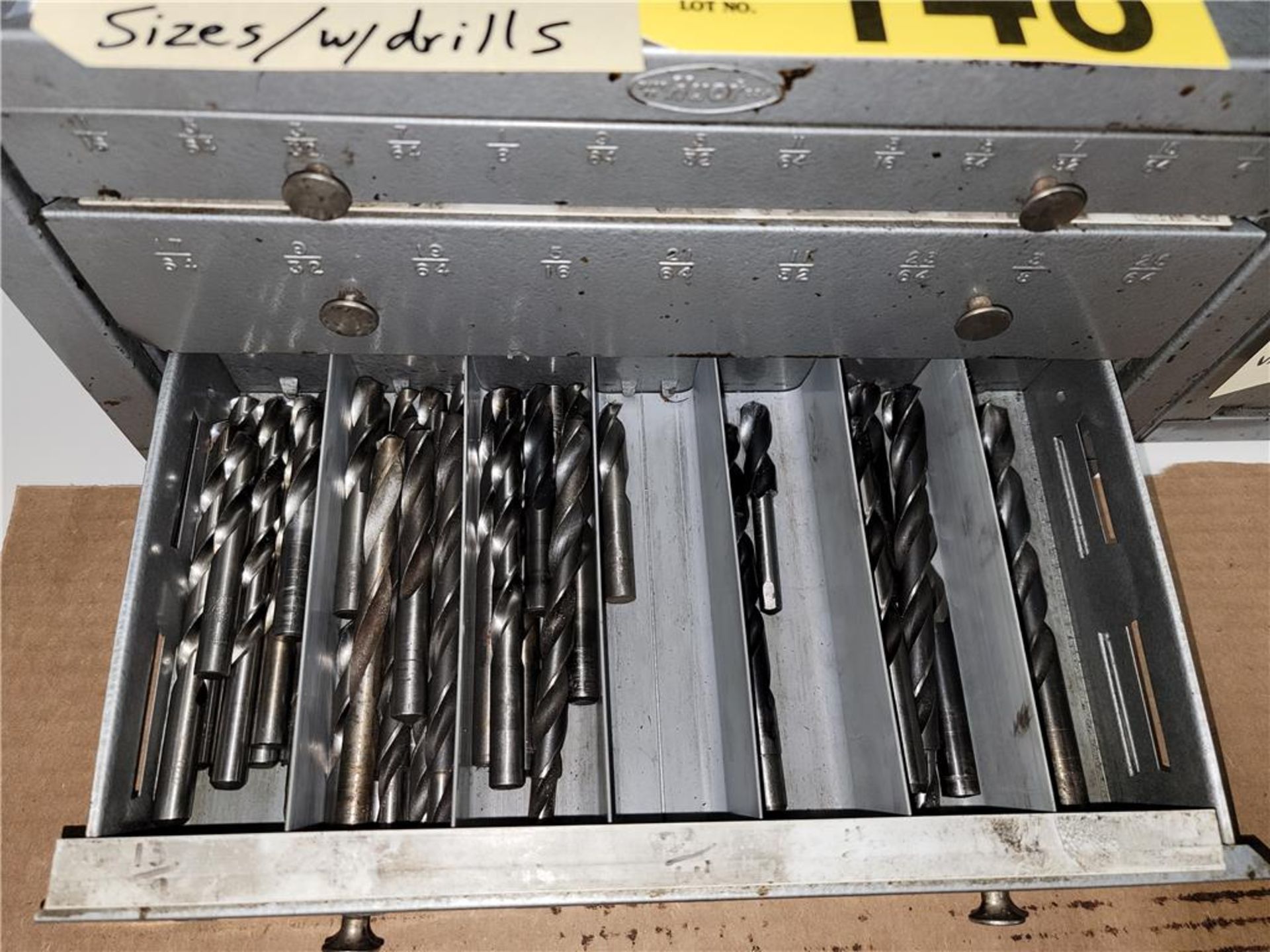 DRILL CABINET FRACTIONAL SIZES W/DRILLS - Image 2 of 4