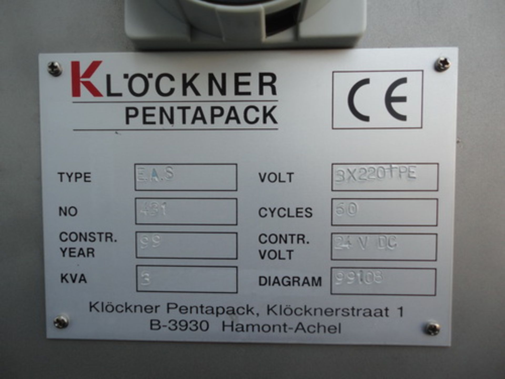 Klockner Pilot Blister Pack Machine, Thermoformer, Model EAS. 3/60/220V - Image 19 of 19