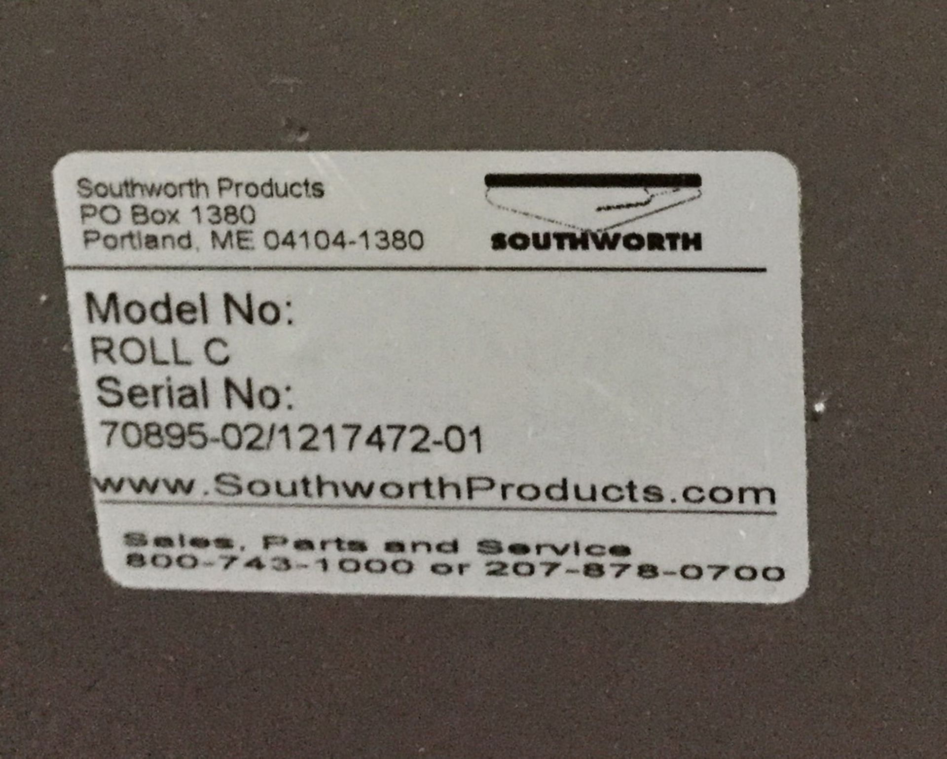 Southworth Pallet Roll-On Lifter with Turntable, Model Roll C3-28, S/N 708-02/1217472-01 - Image 4 of 4