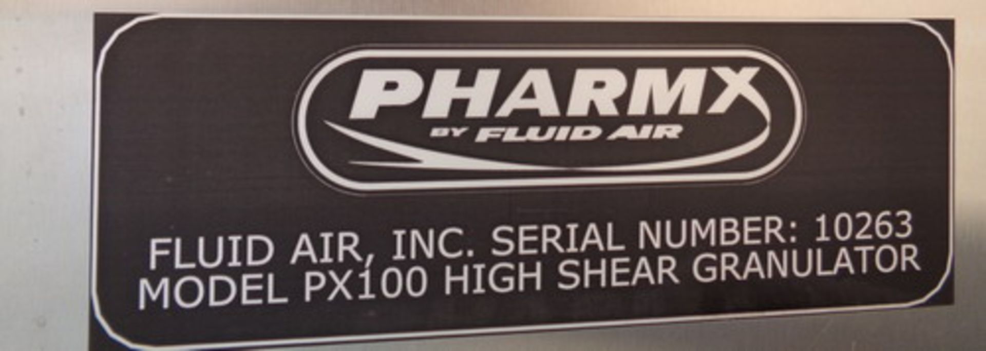 Fluid Aire Pharmx 100 liter High Shear Granulator, Model PX-100, SN 10263 (XP) - Image 17 of 21