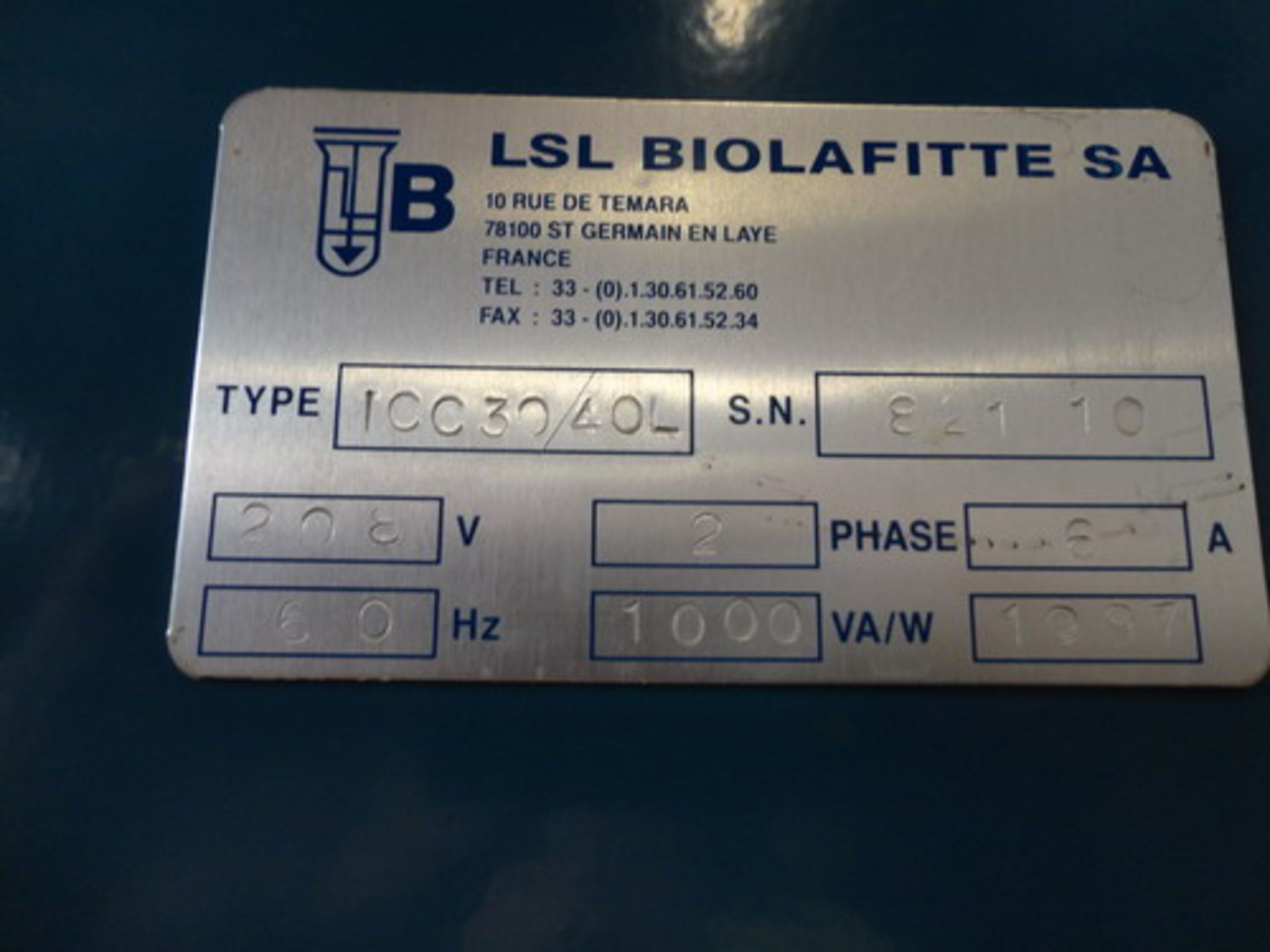 Biolafitte ICC3040L Bio Fermenter #821 - Image 6 of 11