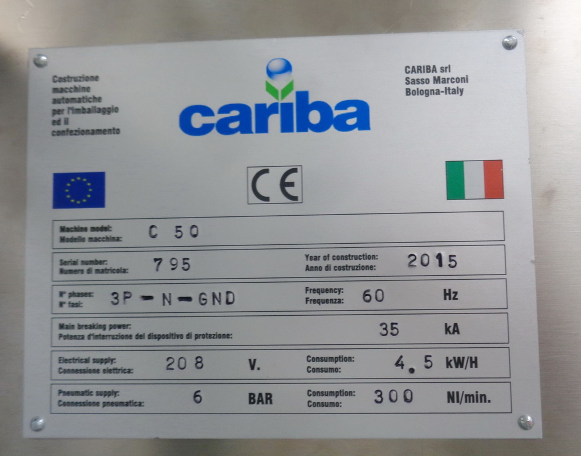 Unused Cariba Automatic Carton Stretch Bander, Model C50, S/N 795, new 2015 - Image 4 of 7