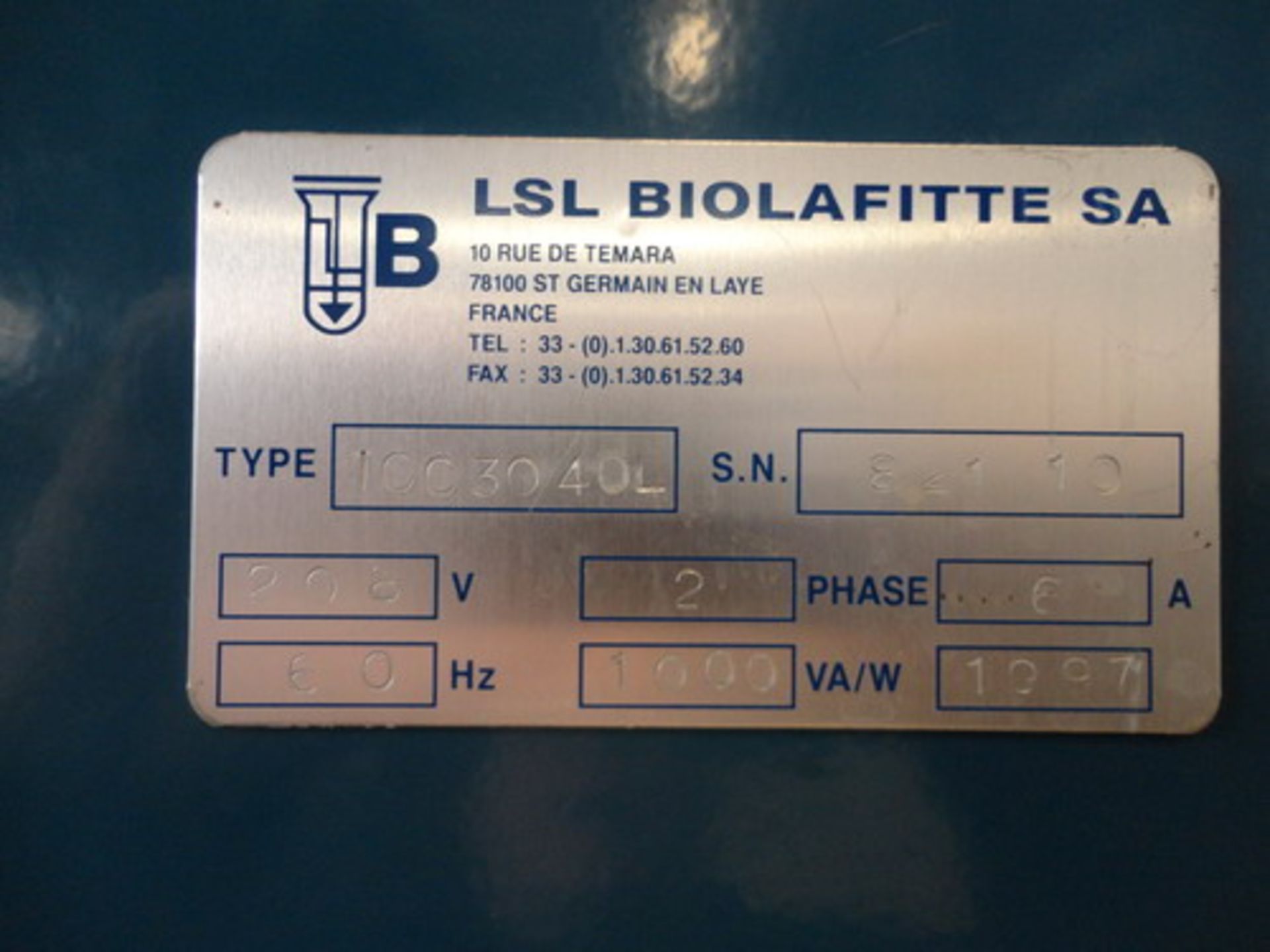 Biolafitte ICC3040L Bio Fermenter #821 - Image 7 of 11