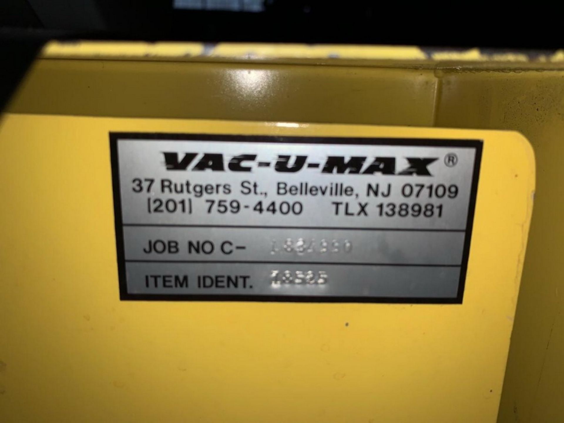 Vac-U-Max Stainless Steel Receiver with Vac-U-Max Powder Transfer Vacuum Producing - Image 7 of 10