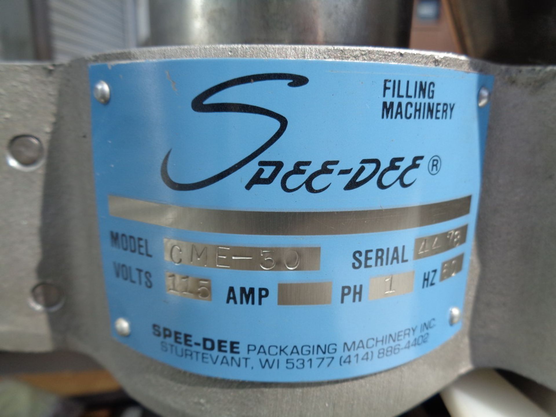 Unused Spee-Dee Model CME30 Semi Automatic Twin Hopper Volumetric Powder Filler - Image 3 of 6