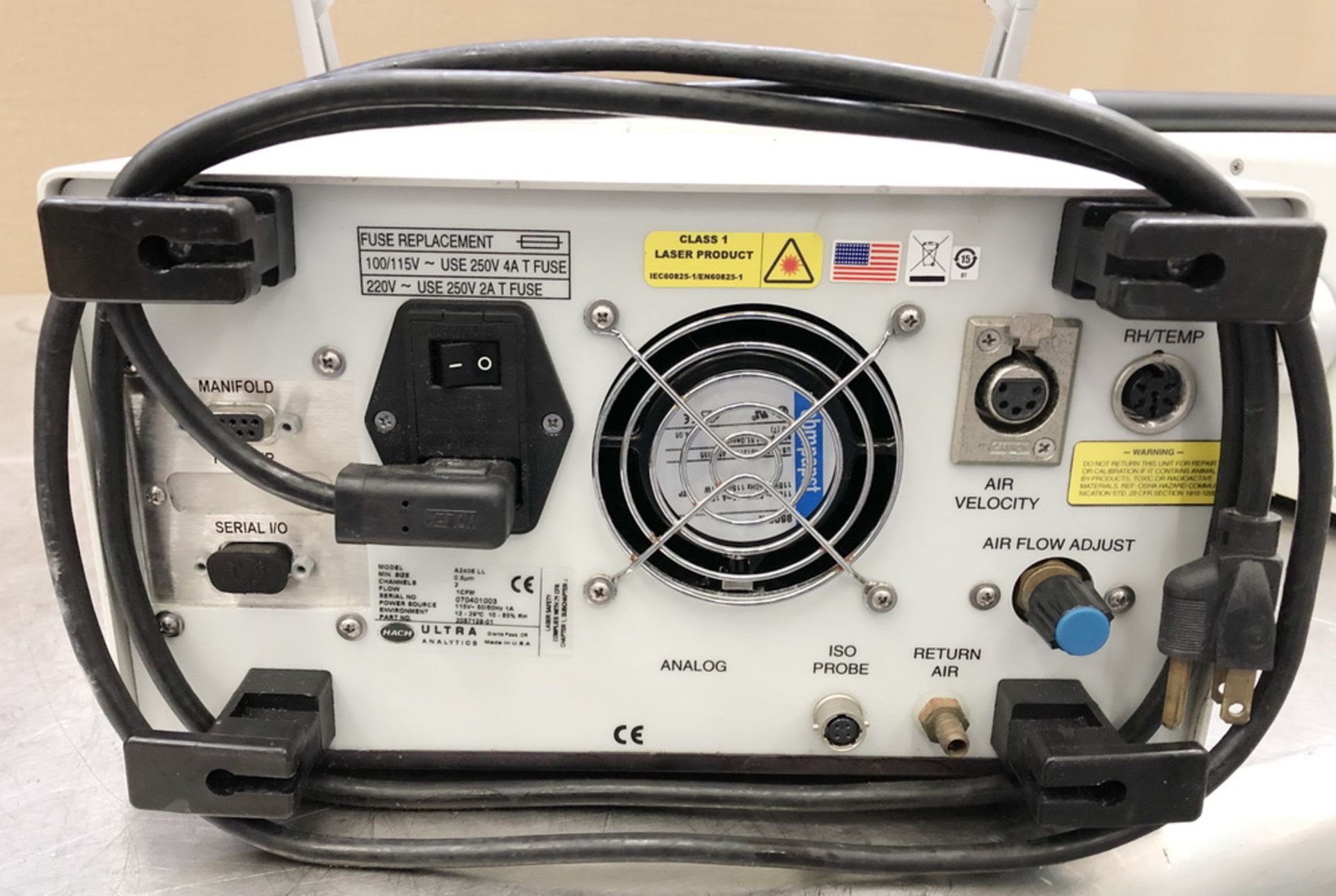 Met One Laser Particle Counter, Model A2408LL, S/N 080401003 - Image 3 of 4