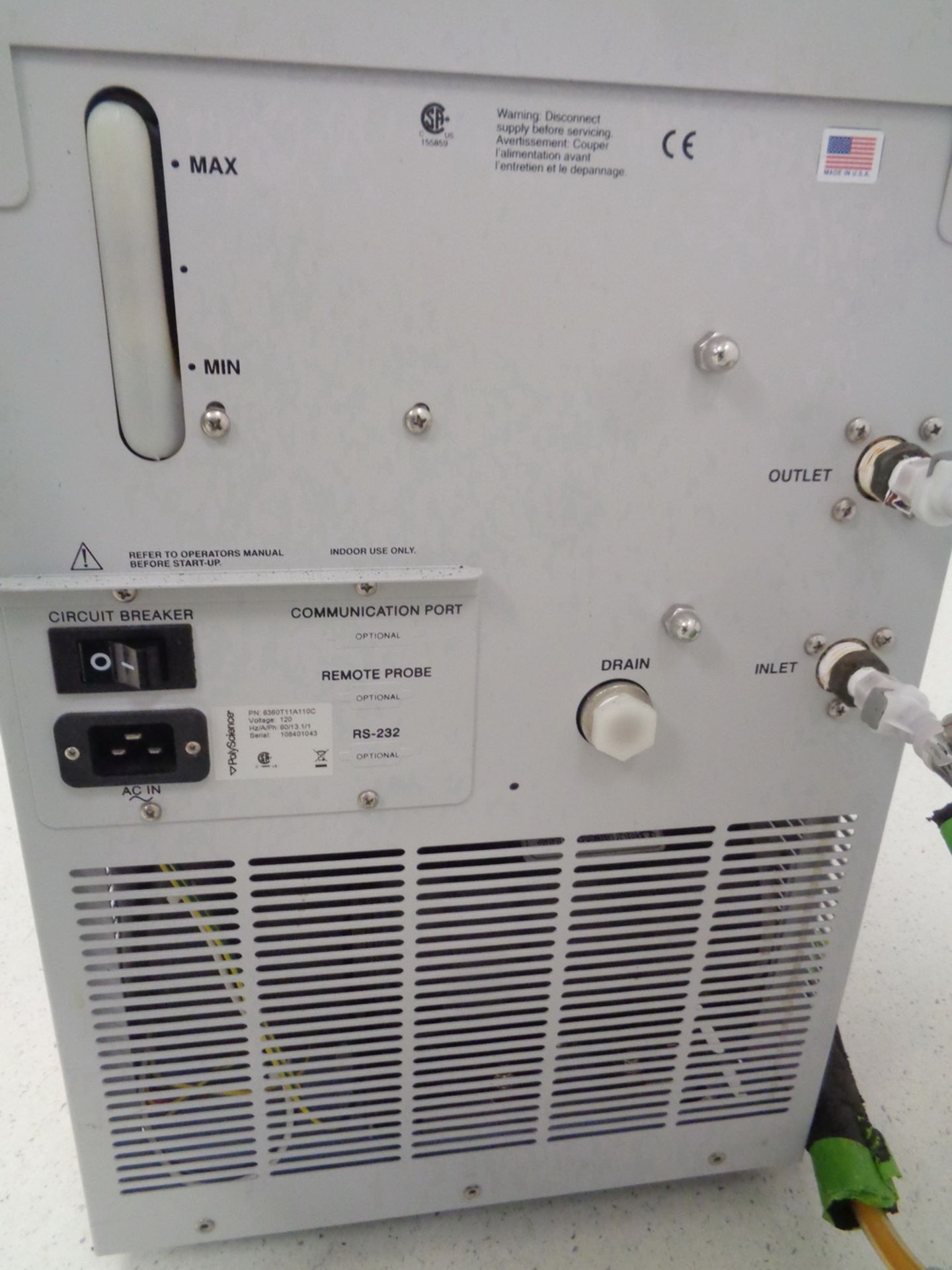 Polyscience Recirculating Chiller, S/N 108401043 - Image 2 of 2