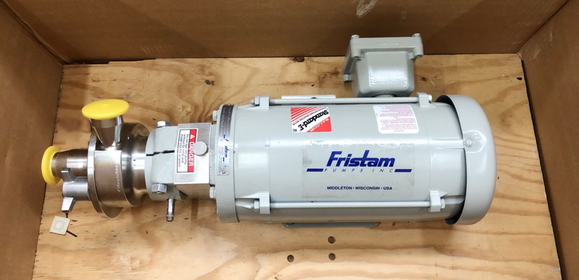New, in box, Fristam 316SS Centrifugal Pump, Model FPX702-95, S/N FPX 702007067