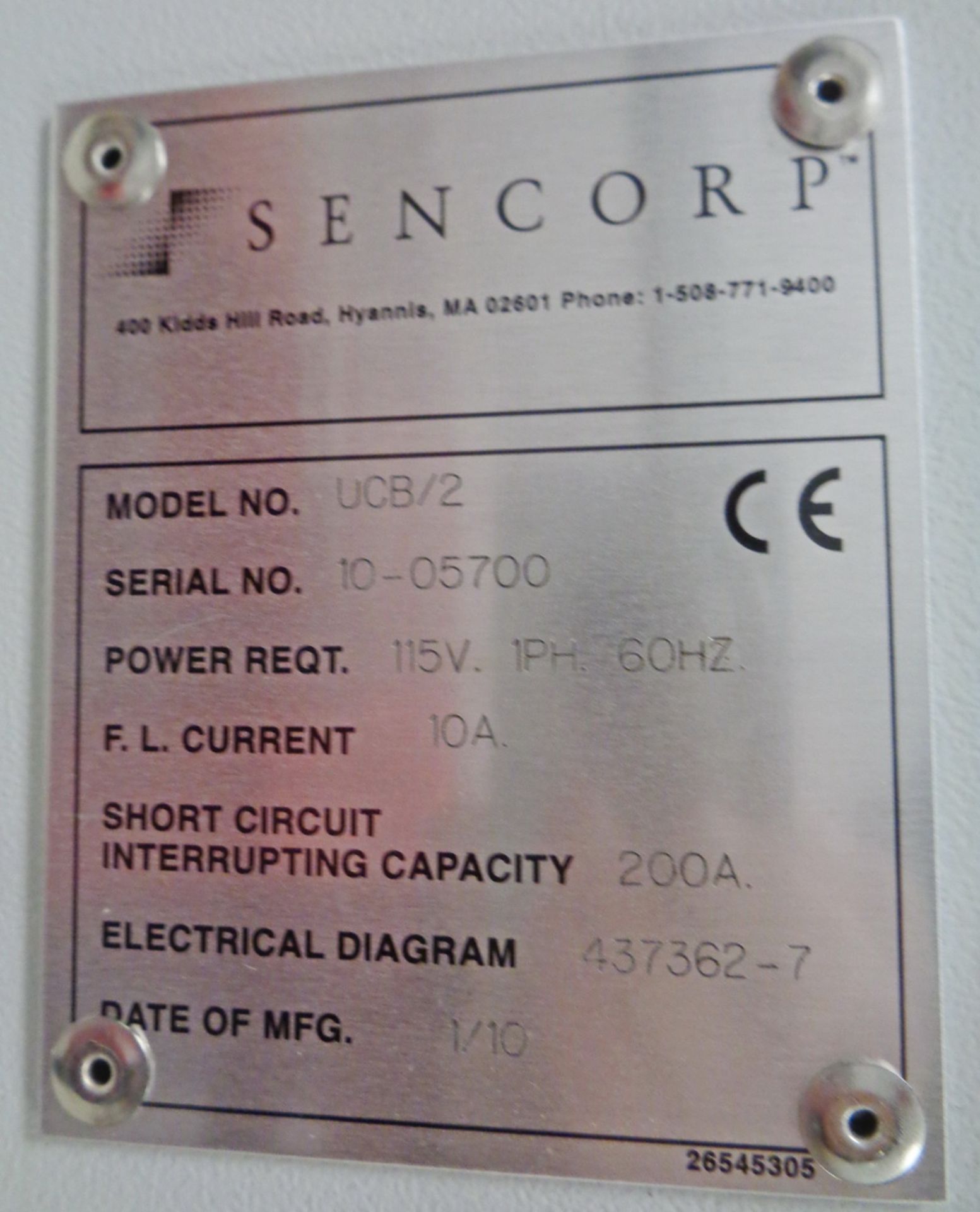 Unused Sencorp Foil and Tyvek Pouch Sealer, Model 12MPT, S/N 10-05700, w/ Model UCB/2 Control Panel - Image 5 of 8