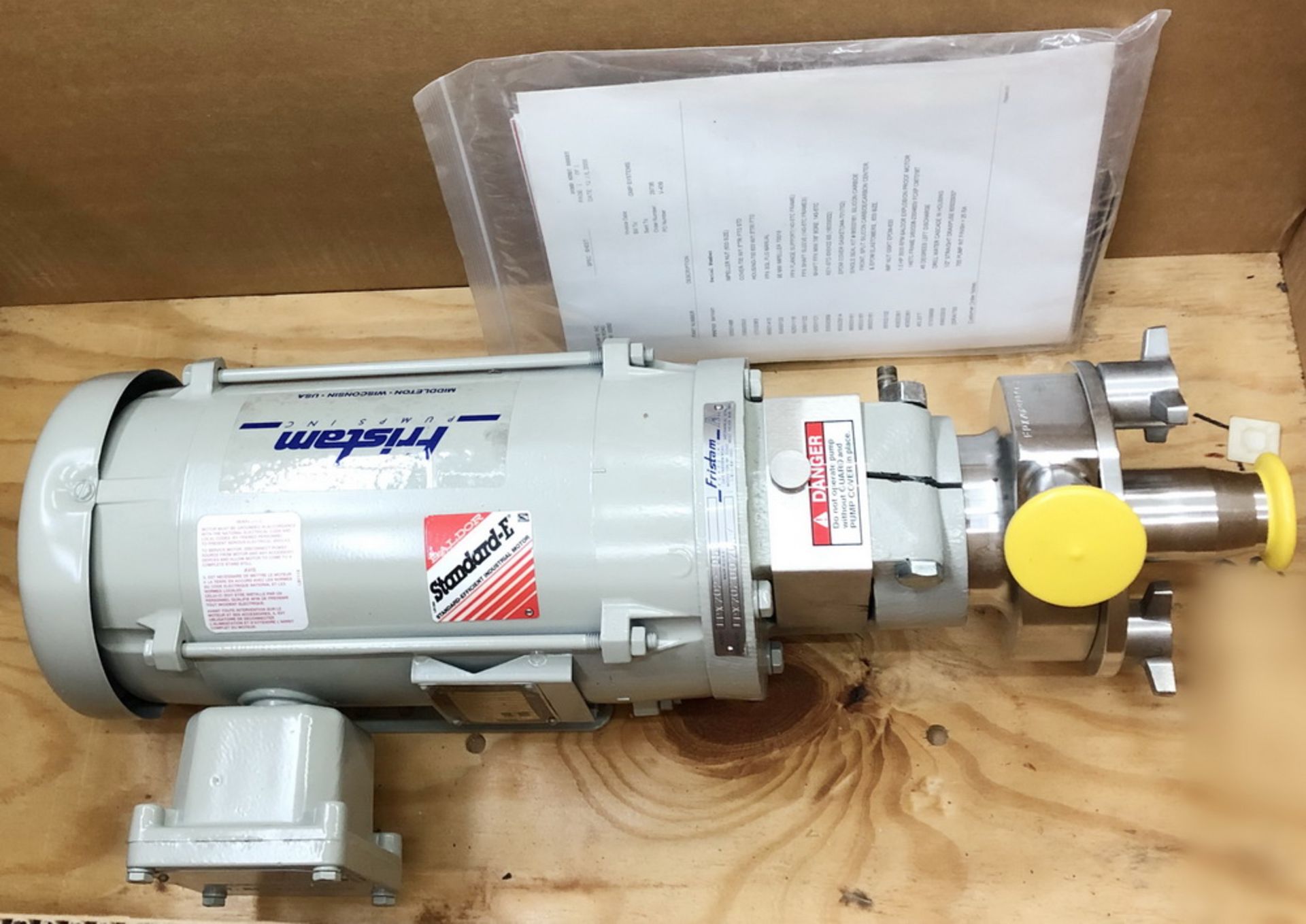 New, in box, Fristam 316SS Centrifugal Pump, Model FPX702-95, S/N FPX 702007067 - Image 3 of 5