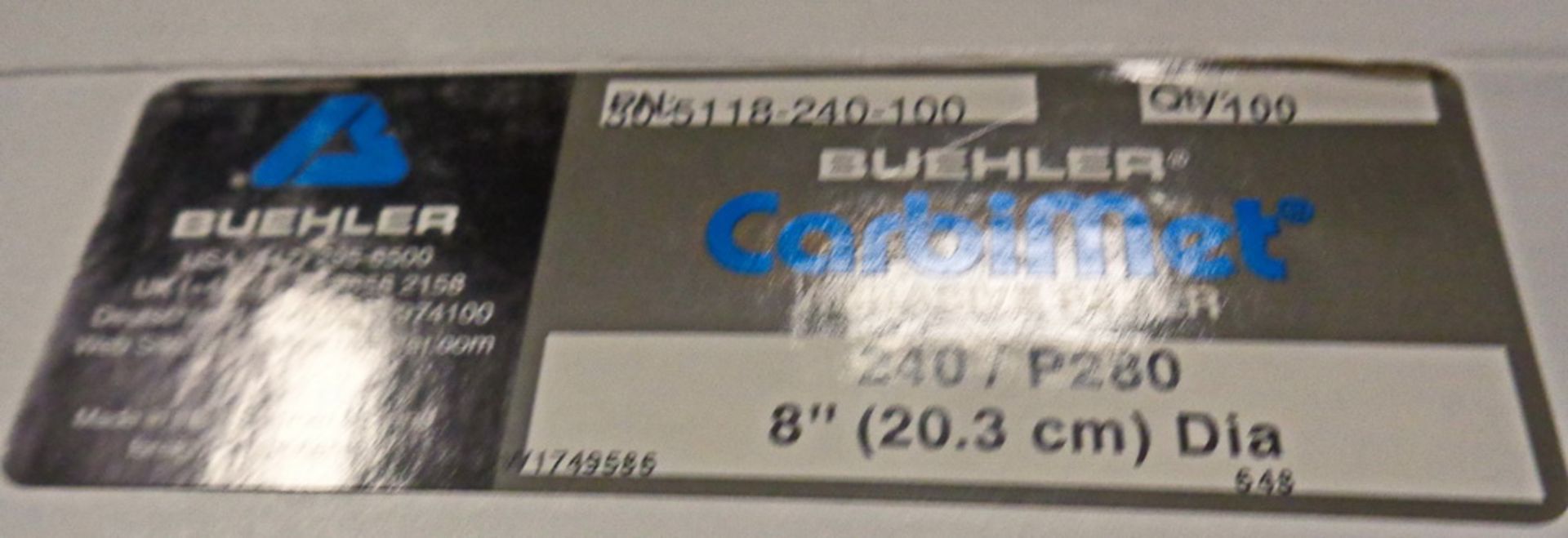 Buehler CarbiMet Silicon Carbide Grinding Paper, 8", Product # 240 [P280] - Image 3 of 3
